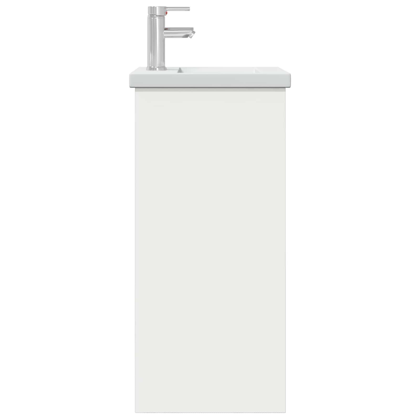 vidaXL Badezimmerschrank mit Waschbecken Weiß 42 x 40 x 84,5 cm