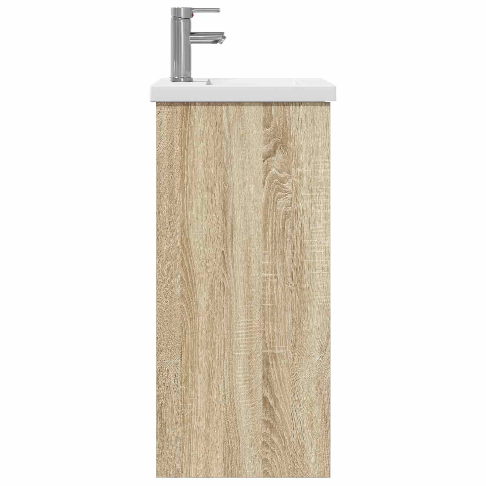 vidaXL Badezimmerschrank mit Waschbecken Sonoma-Eiche