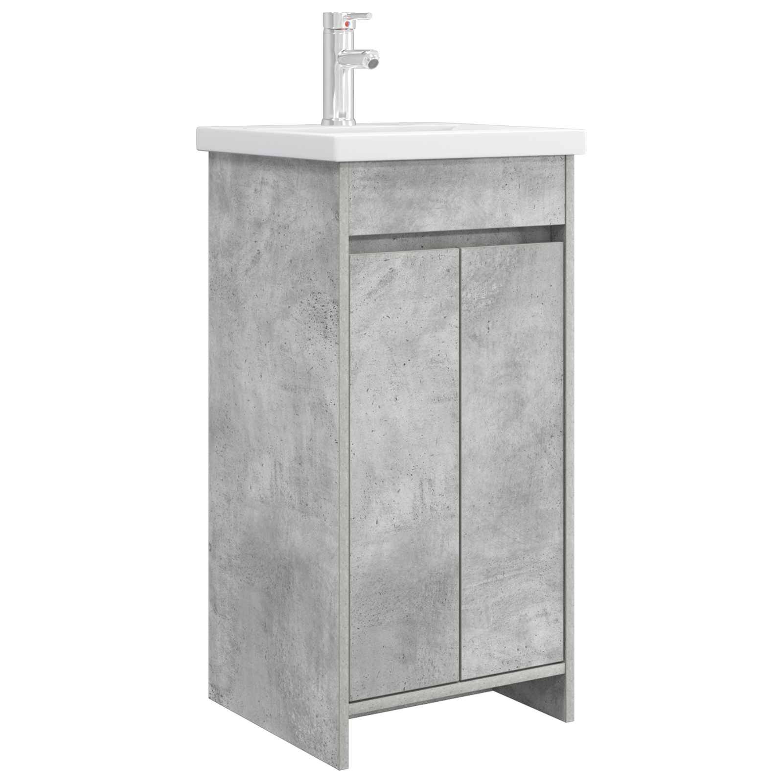 vidaXL Badezimmerschrank mit Waschbecken Betongrau 42 x 40 x 84,5 cm