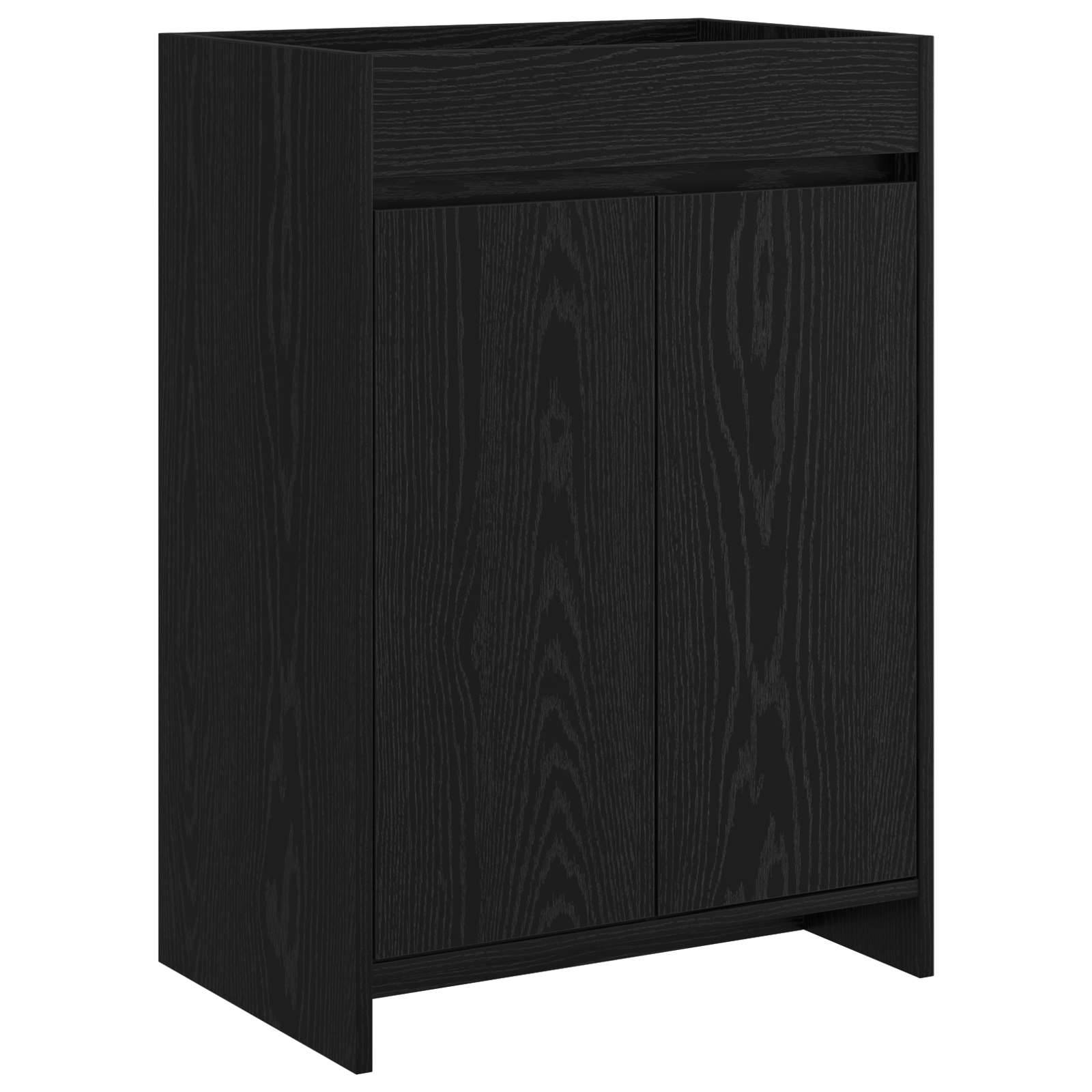 vidaXL Badezimmermöbel-Set Schwarze Eiche 61 x 40 x 84,5 cm