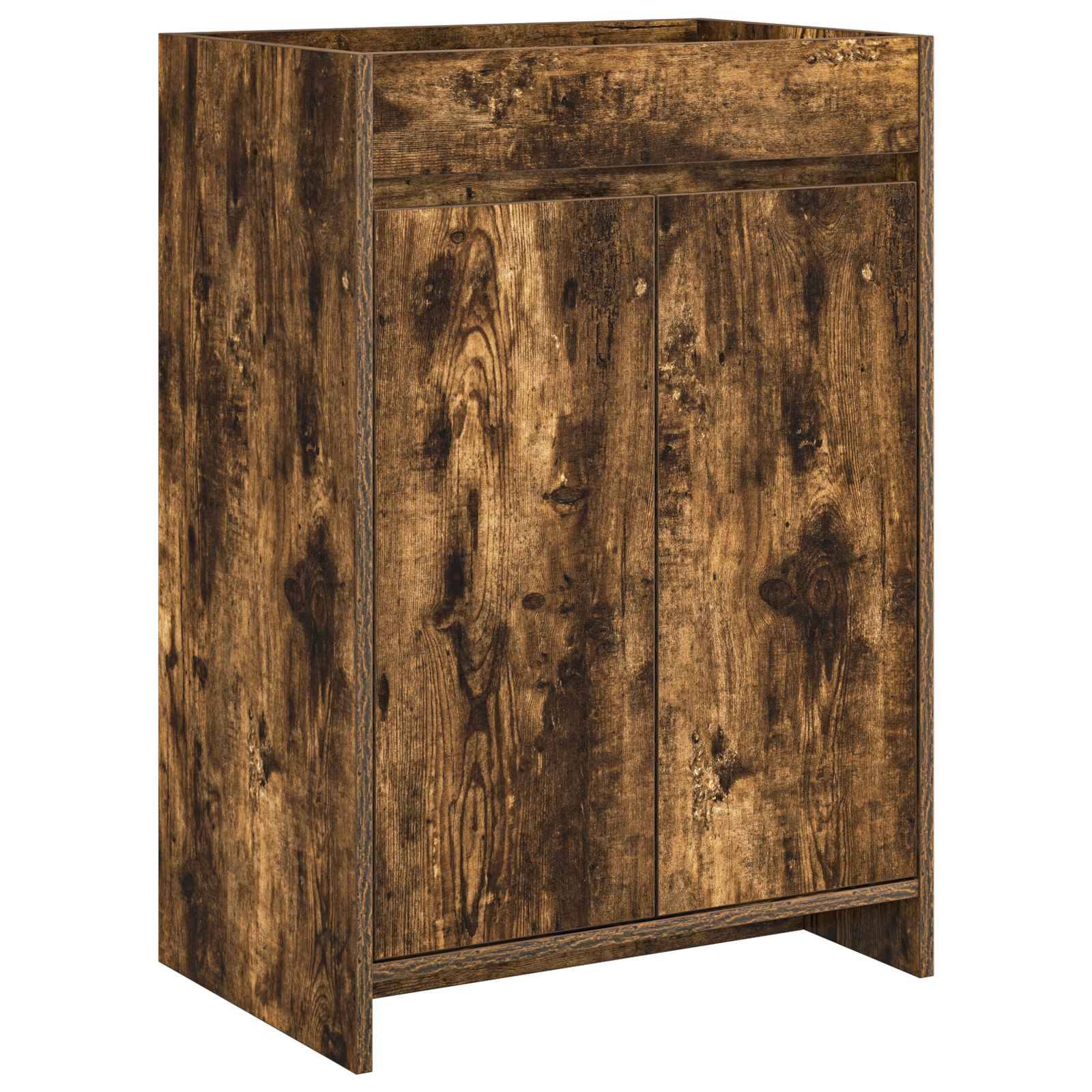 vidaXL Badunterschrank Geräucherte Eiche 56 x 37,5 x 81 cm