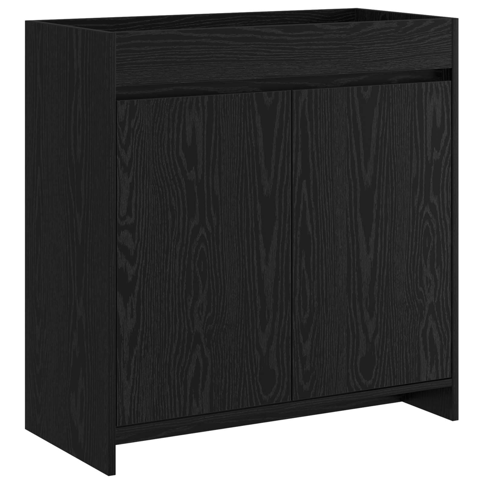 vidaXL Badunterschrank Schwarze Eiche 78,5 x 37,5 x 81 cm