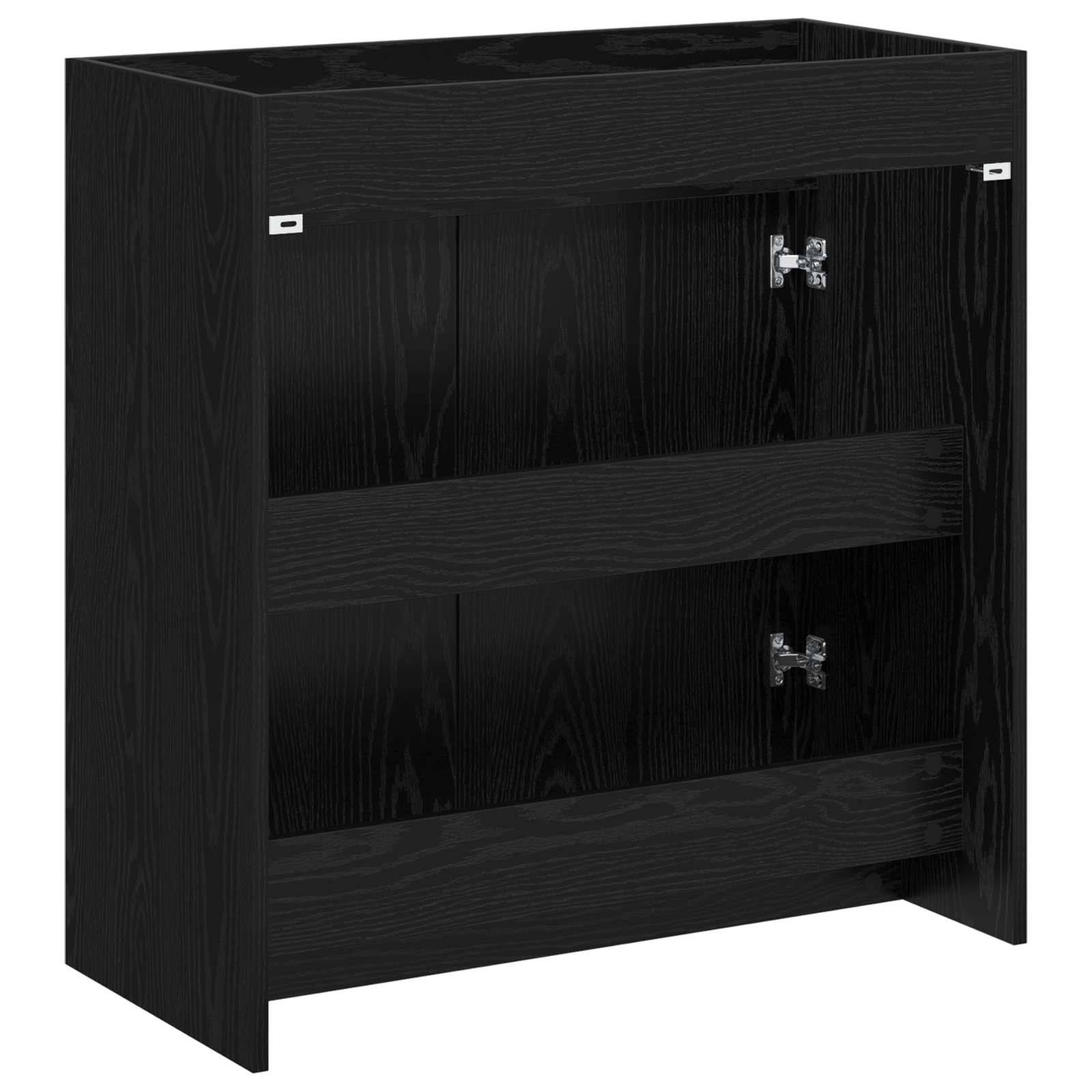 vidaXL Badunterschrank Schwarze Eiche 78,5 x 37,5 x 81 cm