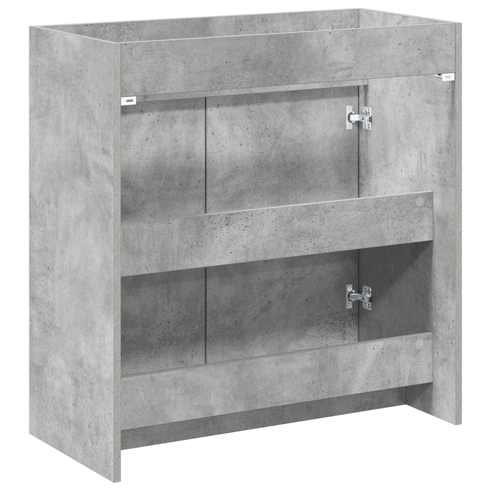 vidaXL Badunterschrank Betongrau 78,5 x 37,5 x 81 cm Holzwerkstoff