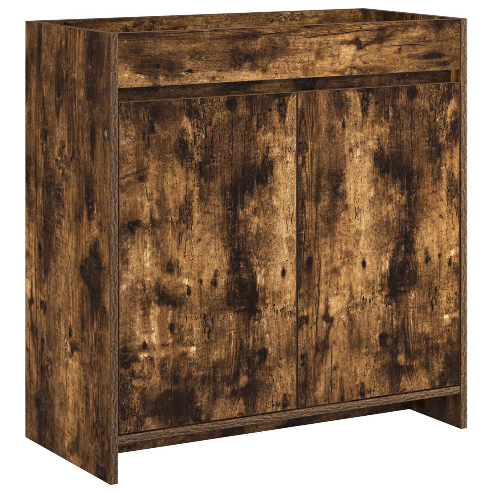 vidaXL Badunterschrank Geräucherte Eiche 78,5 x 37,5 x 81 cm