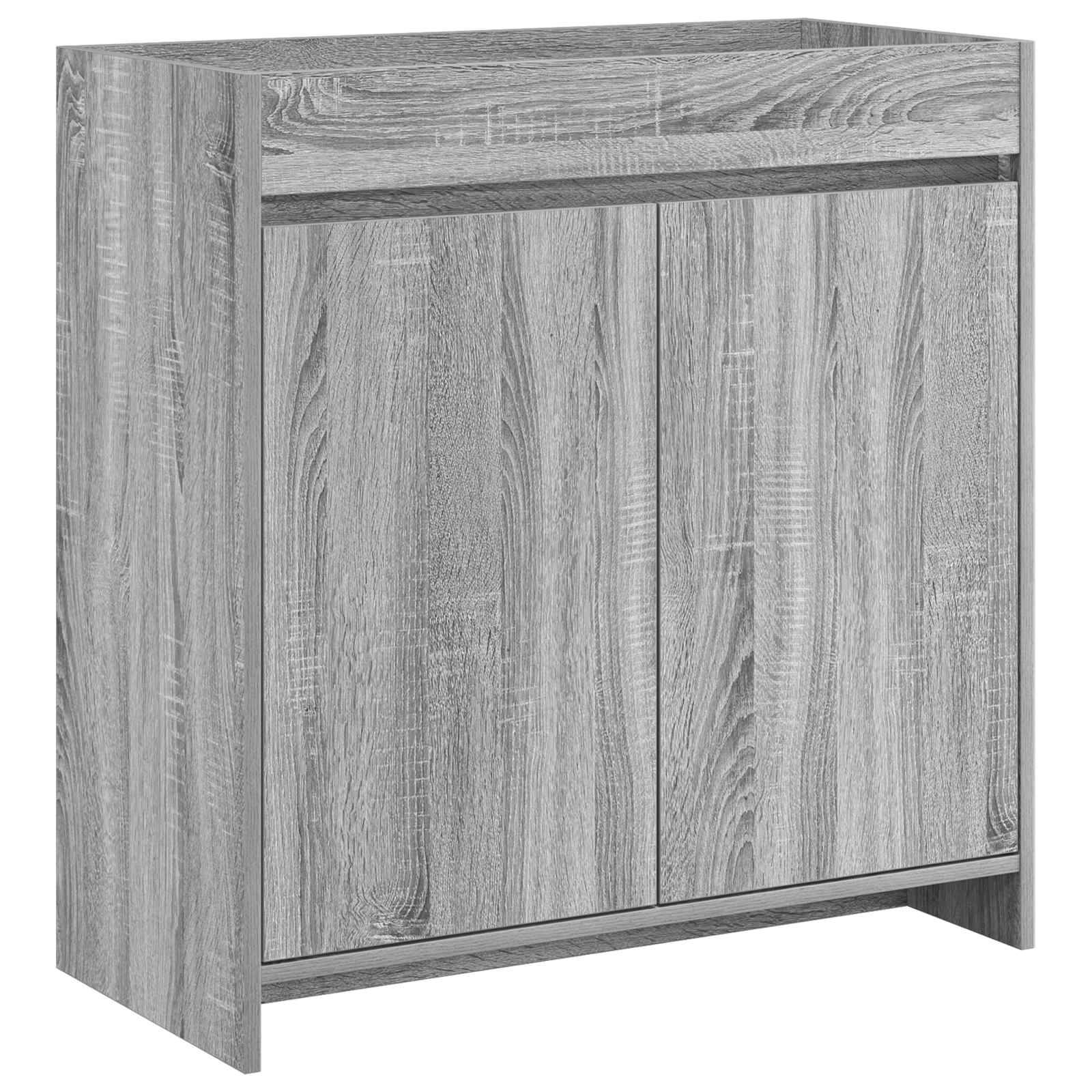 vidaXL Badunterschrank Grau Sonoma 78,5 x 37,5 x 81 cm Holzwerkstoff