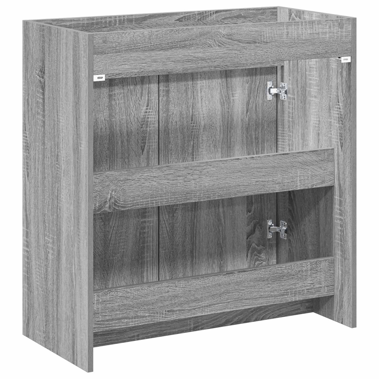 vidaXL Badunterschrank Grau Sonoma 78,5 x 37,5 x 81 cm Holzwerkstoff