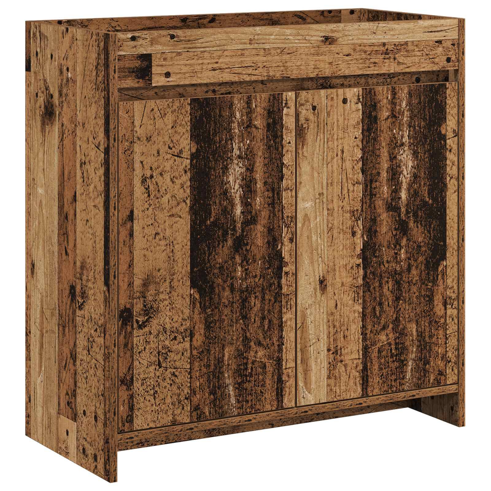 vidaXL Badunterschrank Altholz 78,5 x 37,5 x 81 cm Holzwerkstoff