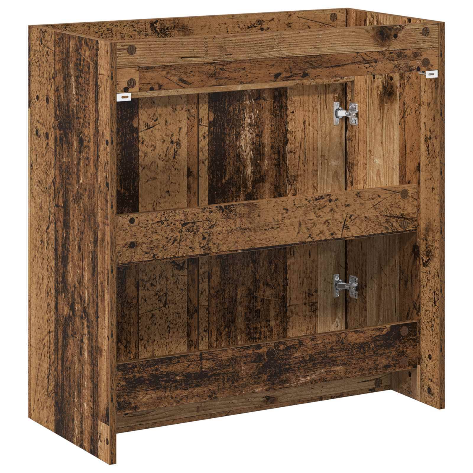 vidaXL Badunterschrank Altholz 78,5 x 37,5 x 81 cm Holzwerkstoff