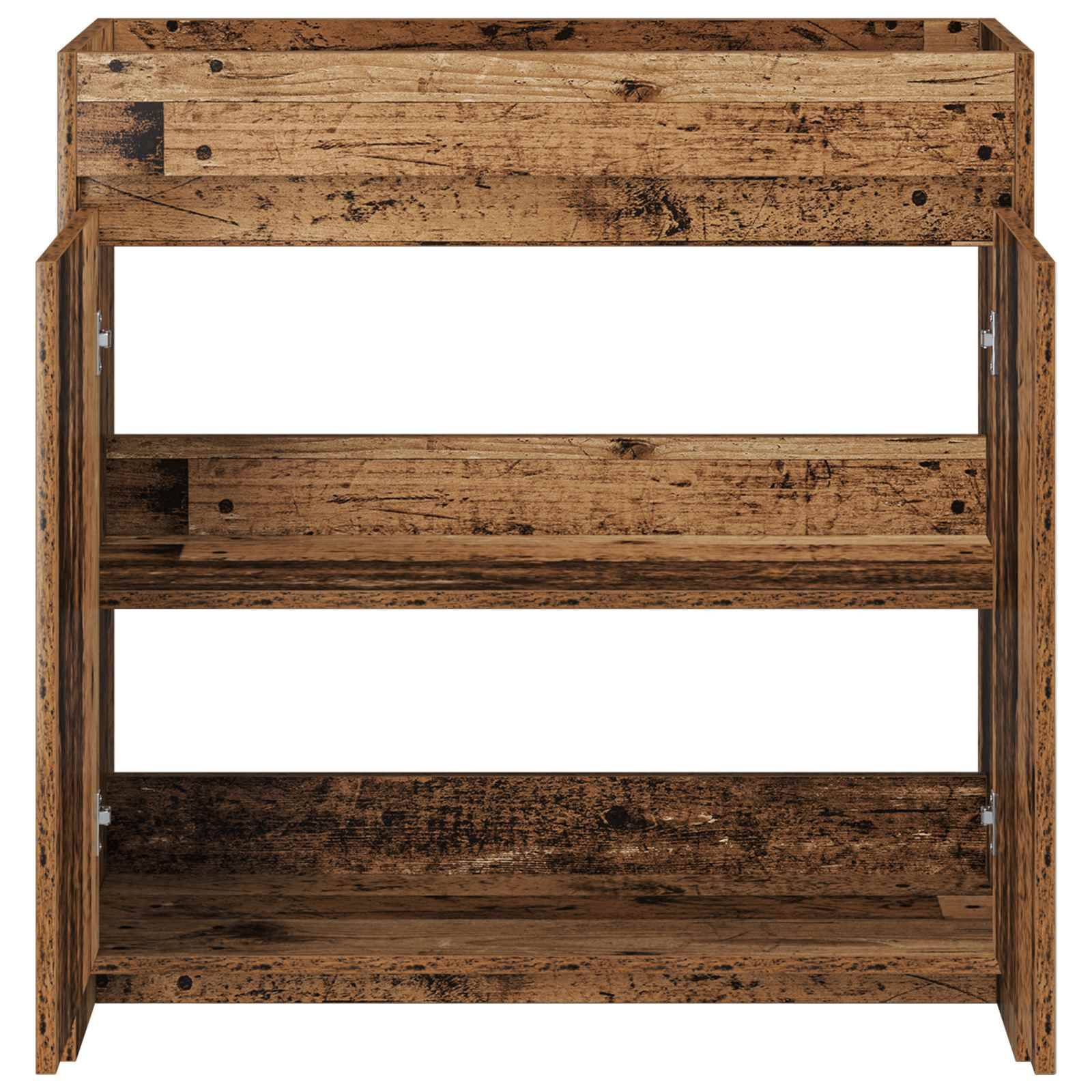 vidaXL Badunterschrank Altholz 78,5 x 37,5 x 81 cm Holzwerkstoff