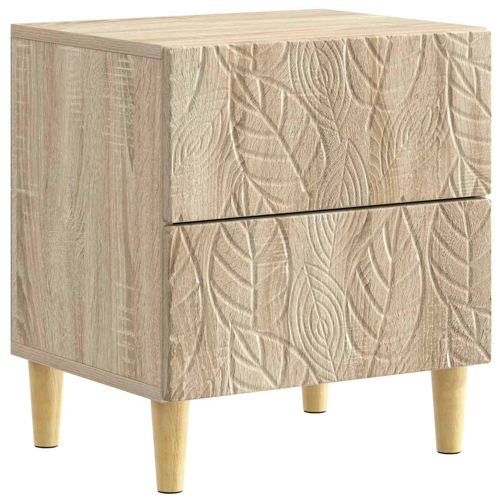 vidaXL Nachttisch Sonoma-Eiche 43 x 34,5 x 48 cm Holzwerkstoff