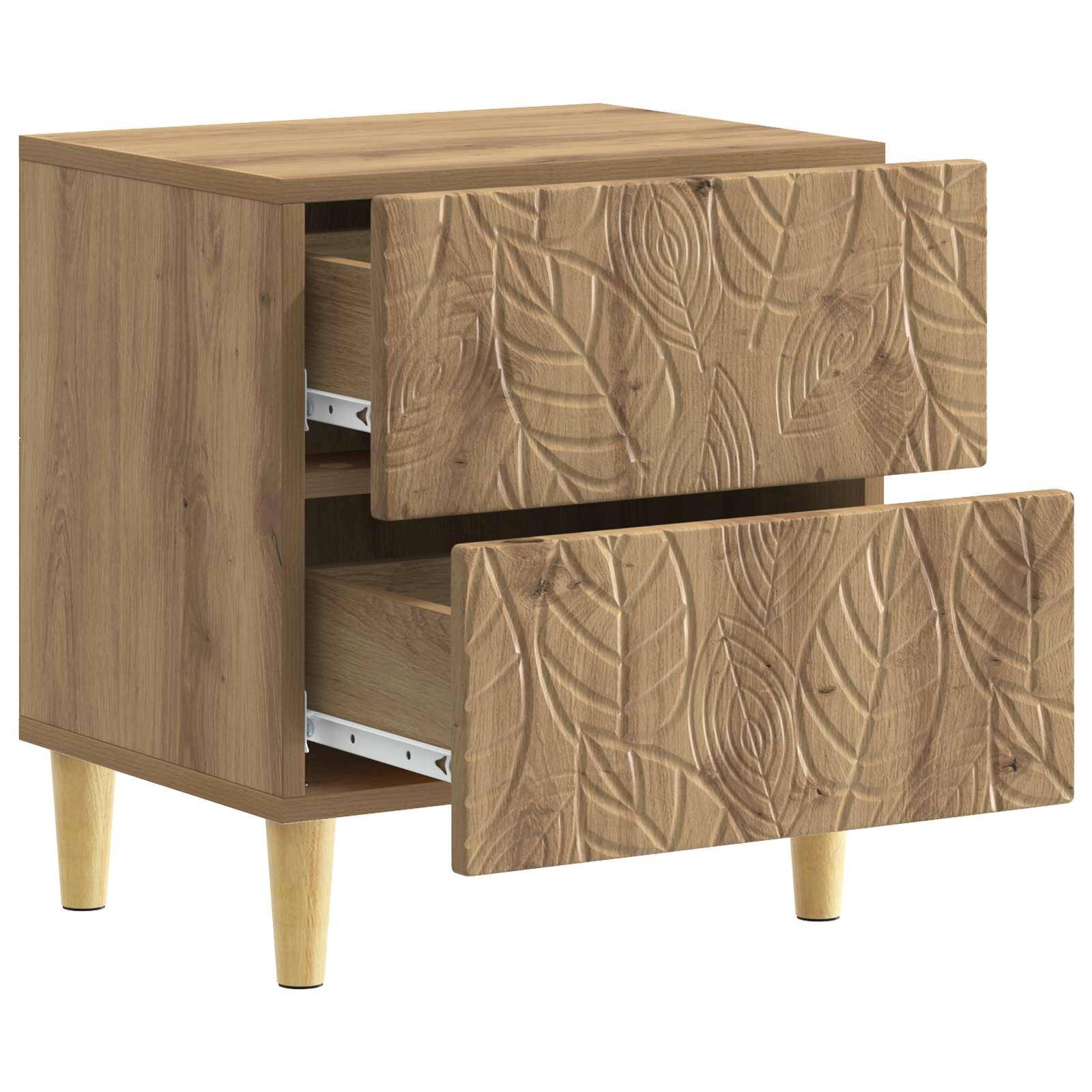 vidaXL Nachttisch 2 pcs Artisan-Eiche 43 x 34,5 x 48 cm Holzwerkstoff