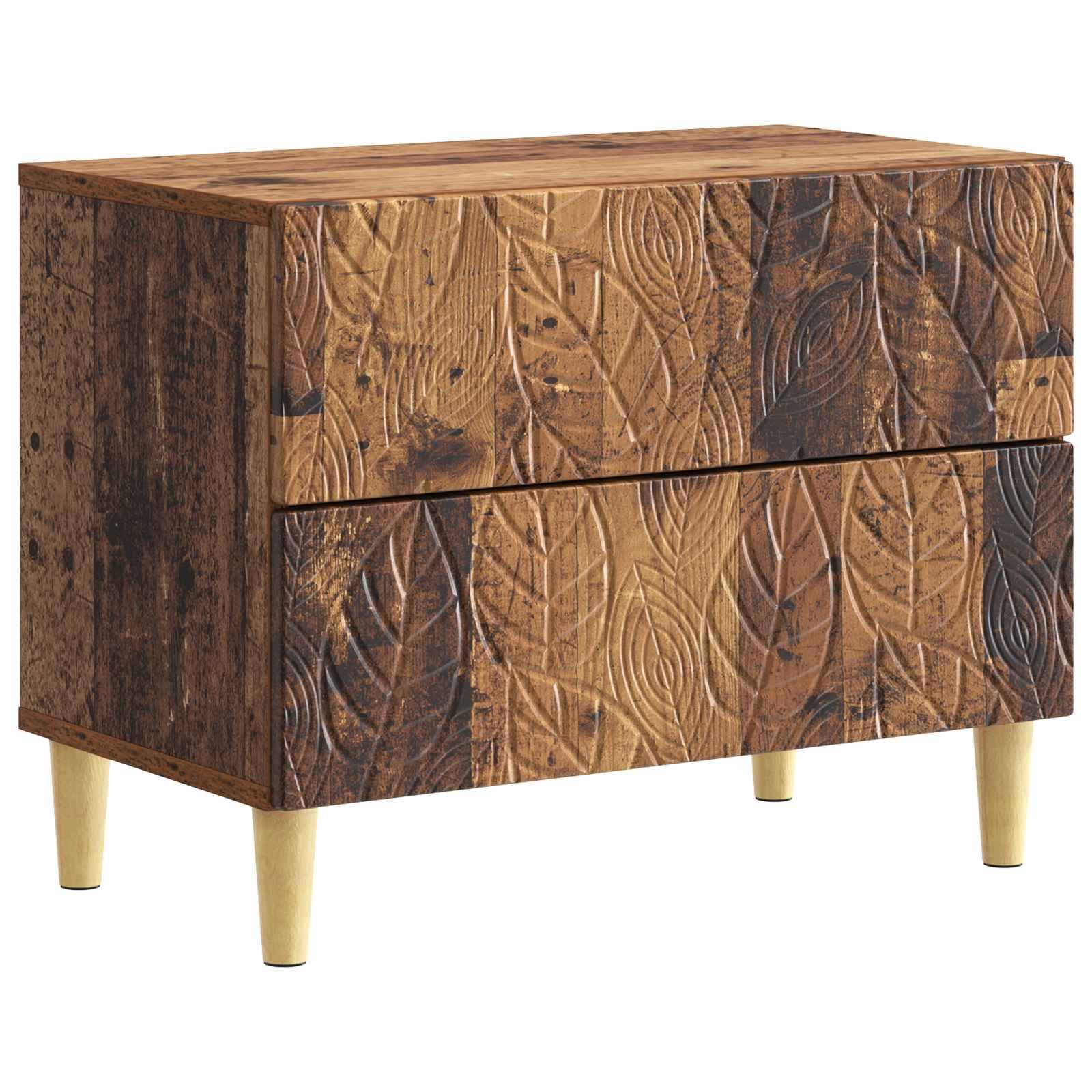 vidaXL Nachttisch Altholz 62 x 34,5 x 48 cm Holzwerkstoff