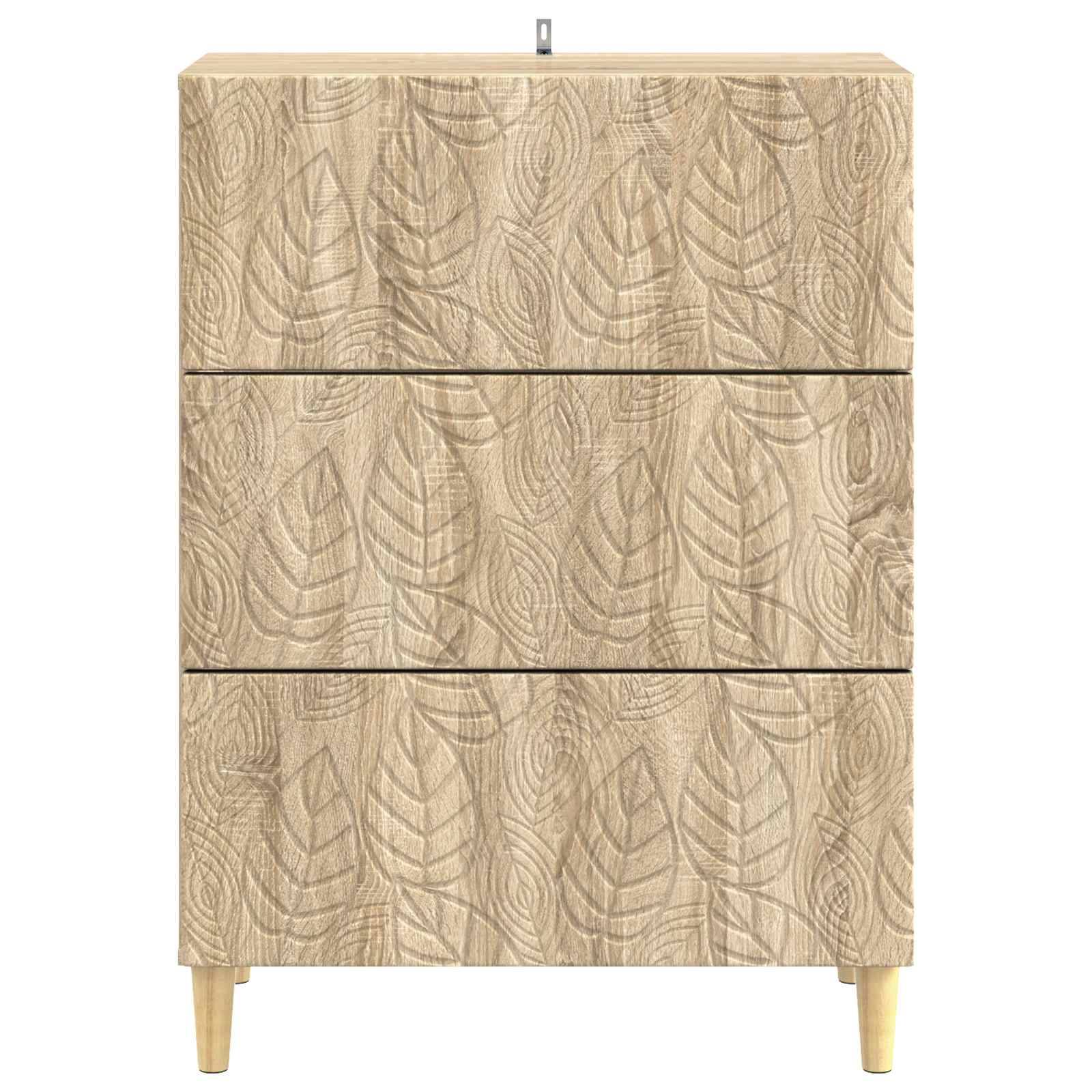 vidaXL Schubladenschrank Sonoma-Eiche 66 x 34,5 x 90 cm Holzwerkstoff