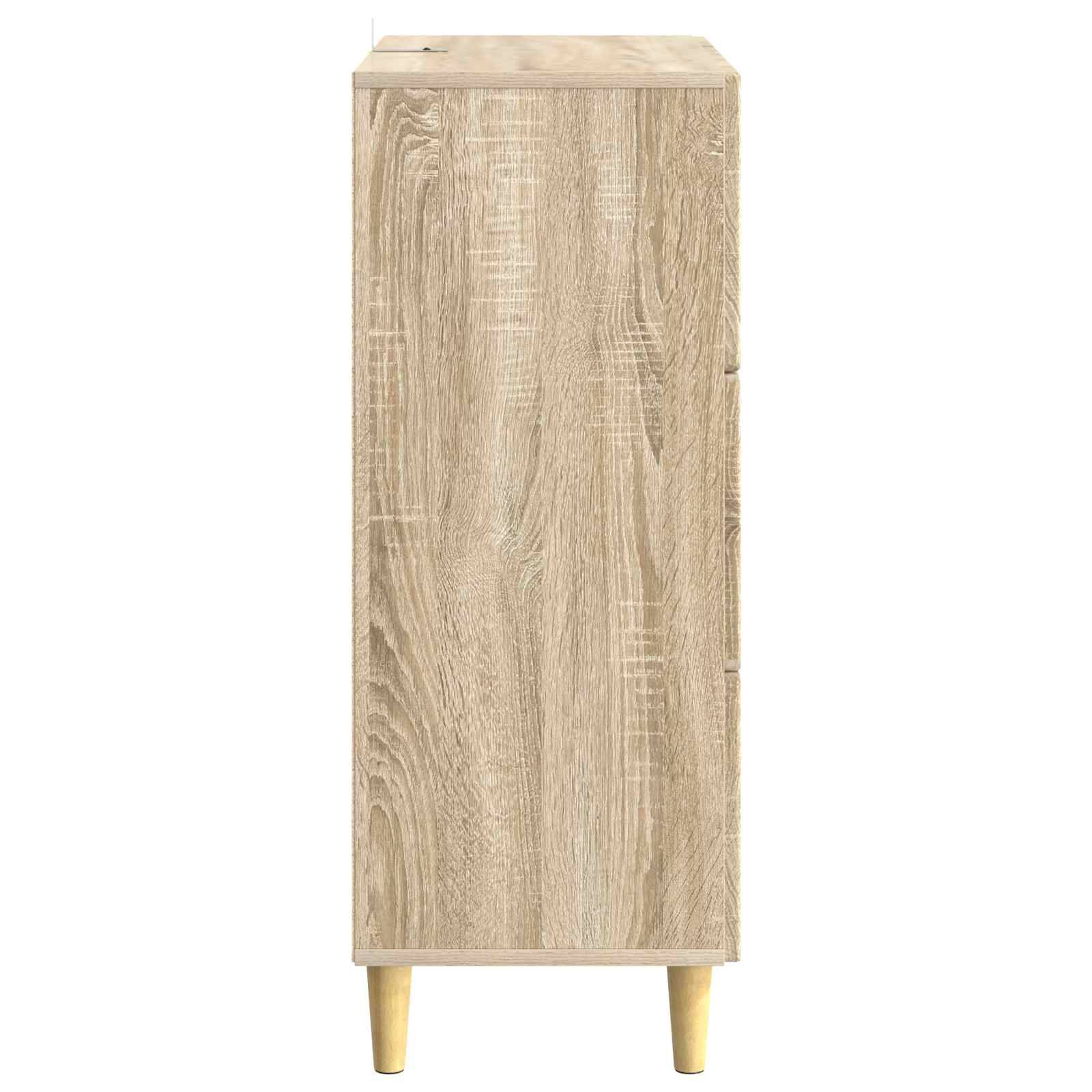 vidaXL Schubladenschrank Sonoma-Eiche 66 x 34,5 x 90 cm Holzwerkstoff