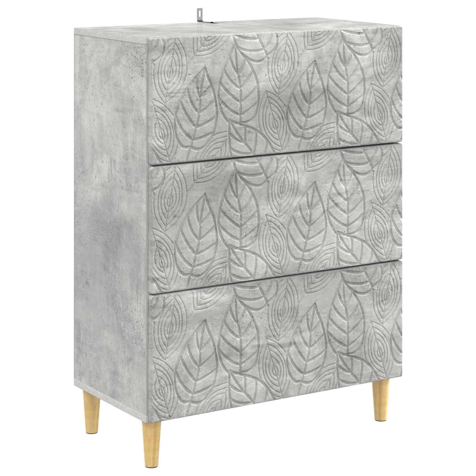 vidaXL Schubladenschrank Betongrau 66 x 34,5 x 90 cm Holzwerkstoff