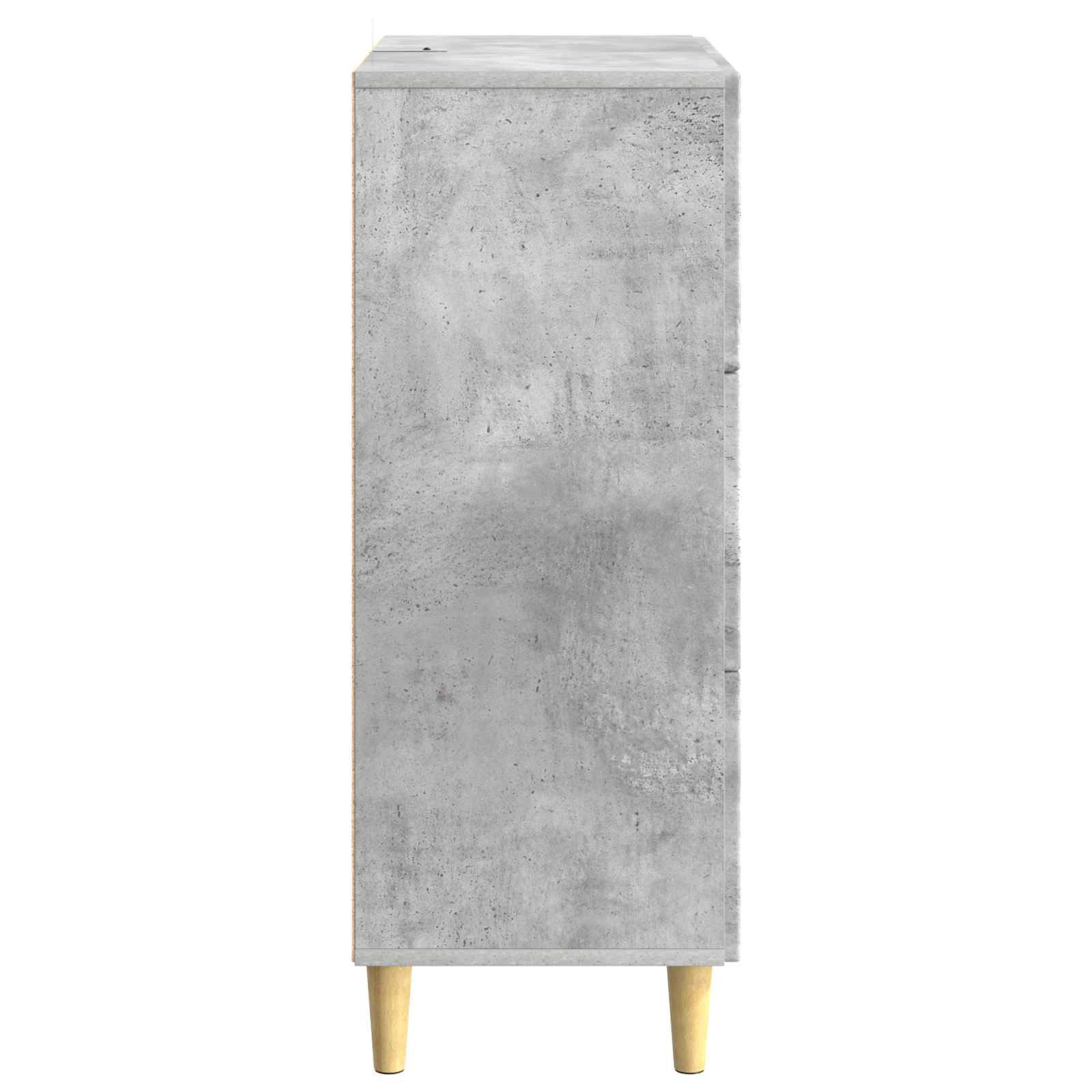 vidaXL Schubladenschrank Betongrau 66 x 34,5 x 90 cm Holzwerkstoff