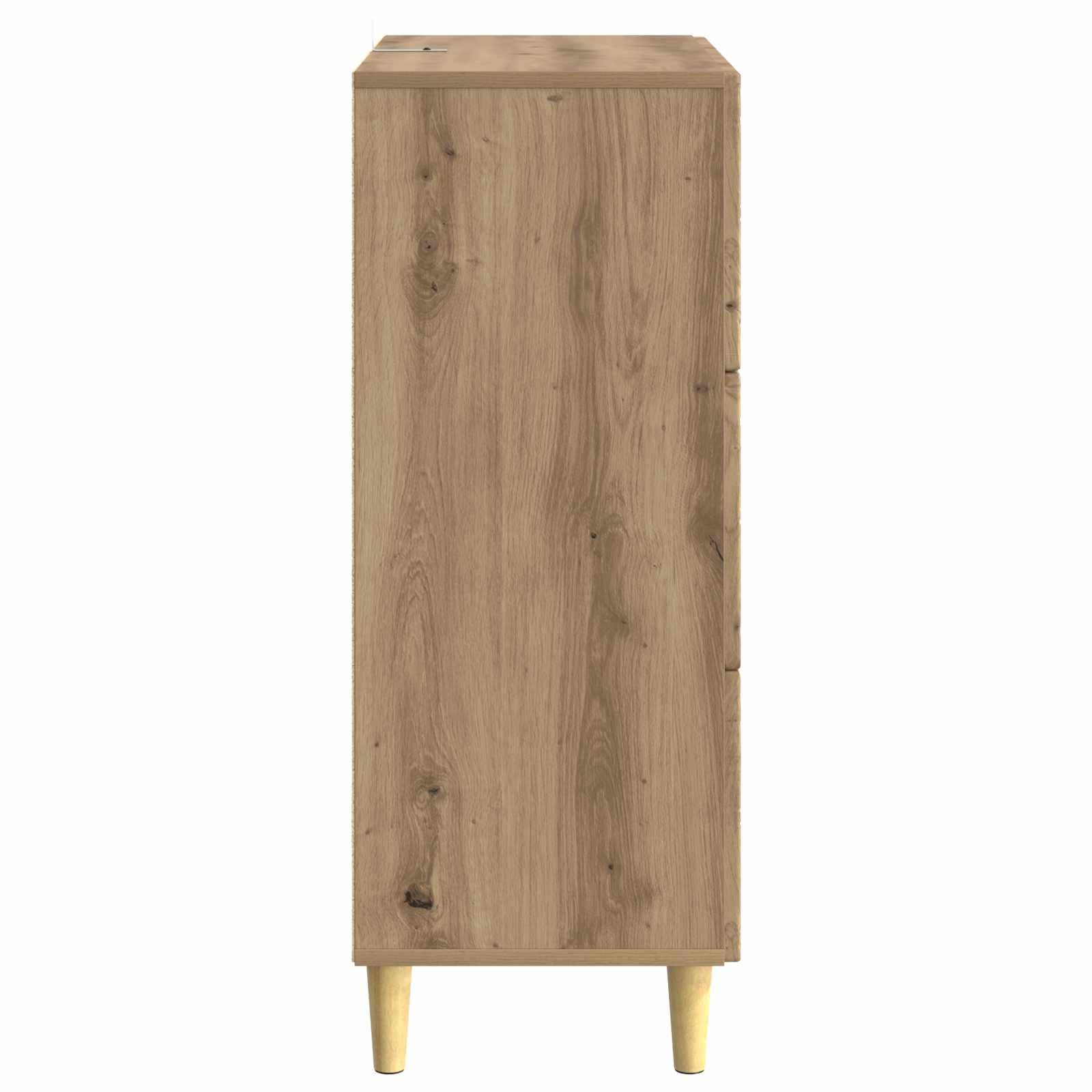 vidaXL Schubladenschrank Artisan-Eiche 66 x 34,5 x 90 cm Holzwerkstoff