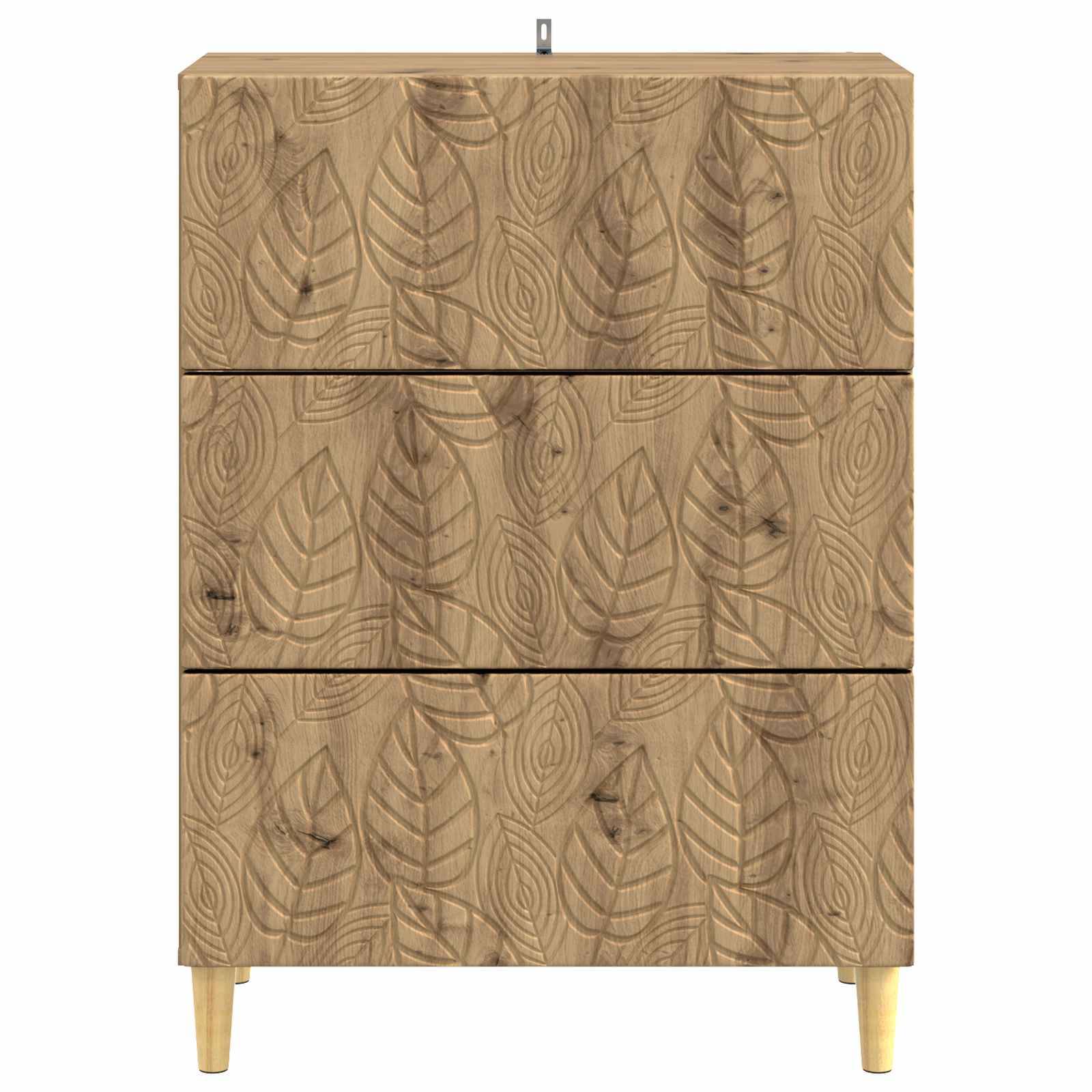 vidaXL Schubladenschrank Artisan-Eiche 66 x 34,5 x 90 cm Holzwerkstoff