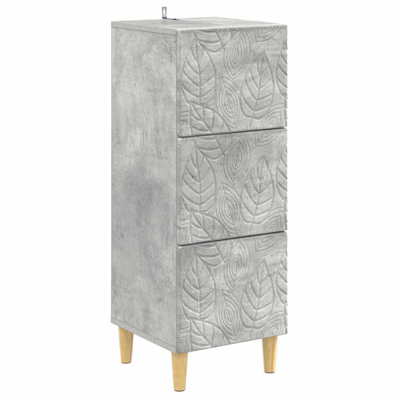 vidaXL Schubladenschrank Betongrau 33 x 34,5 x 90 cm Holzwerkstoff