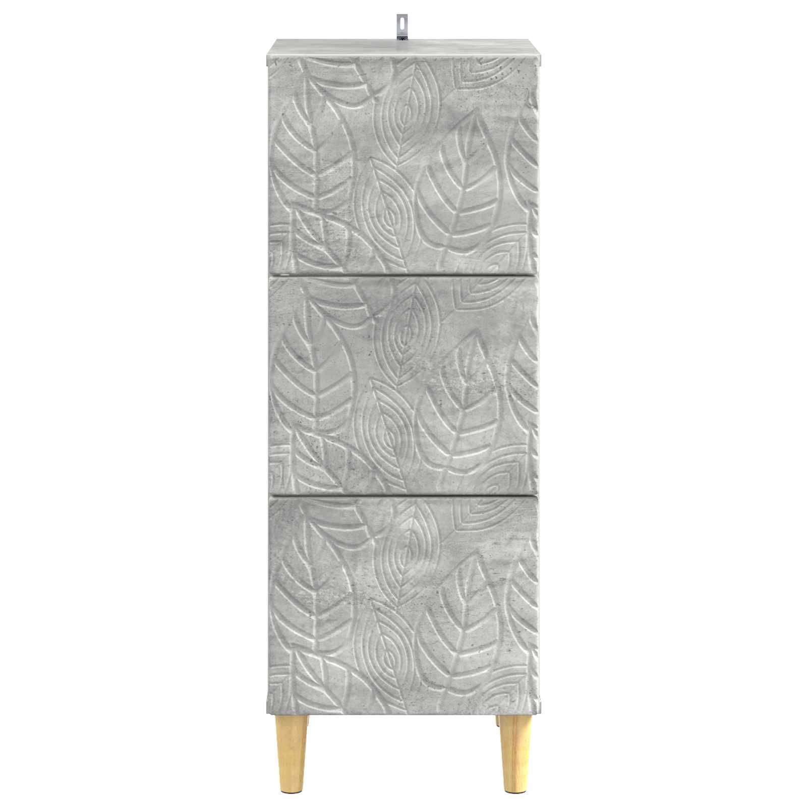 vidaXL Schubladenschrank Betongrau 33 x 34,5 x 90 cm Holzwerkstoff