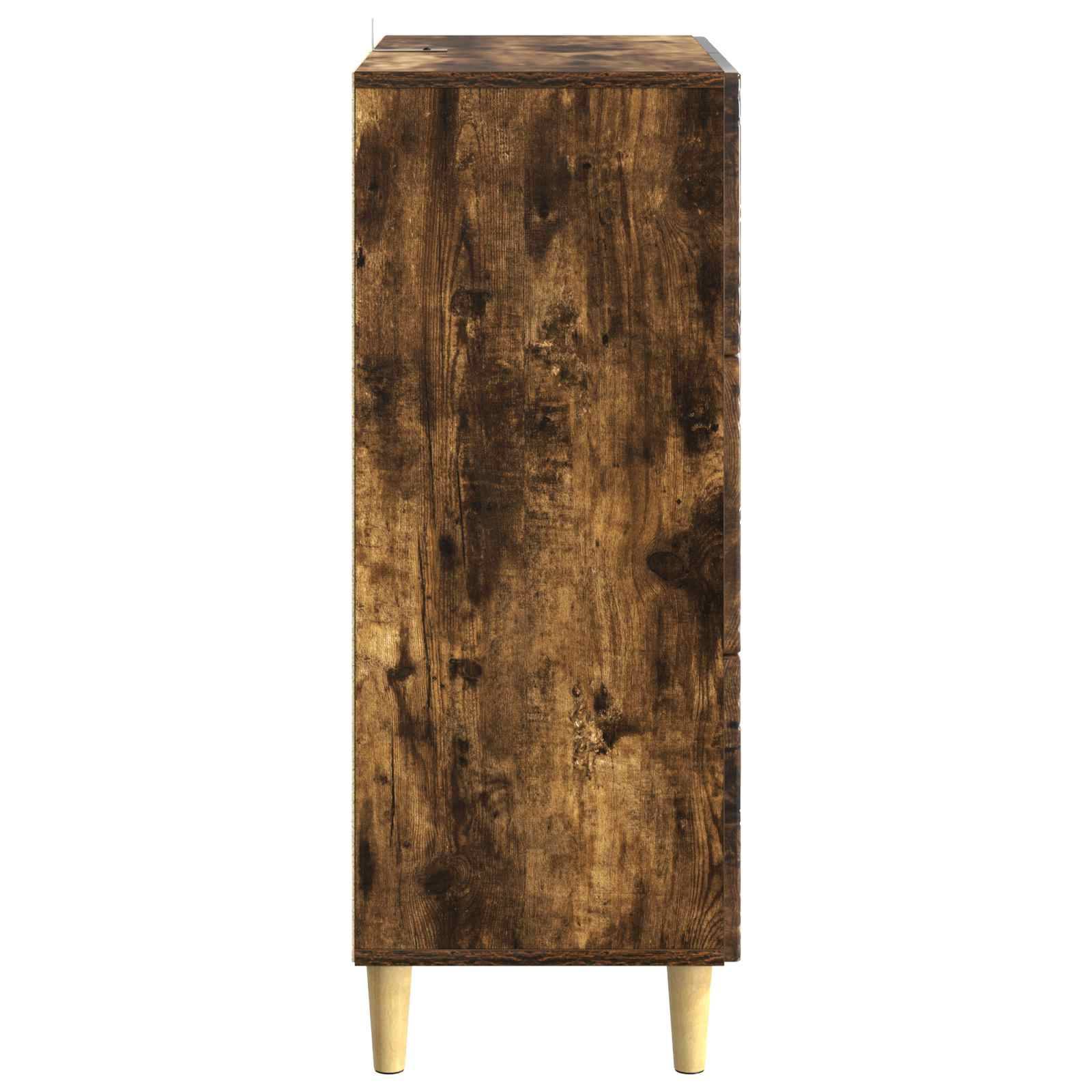 vidaXL Schubladenschrank Geräucherte Eiche 33 x 34,5 x 90 cm