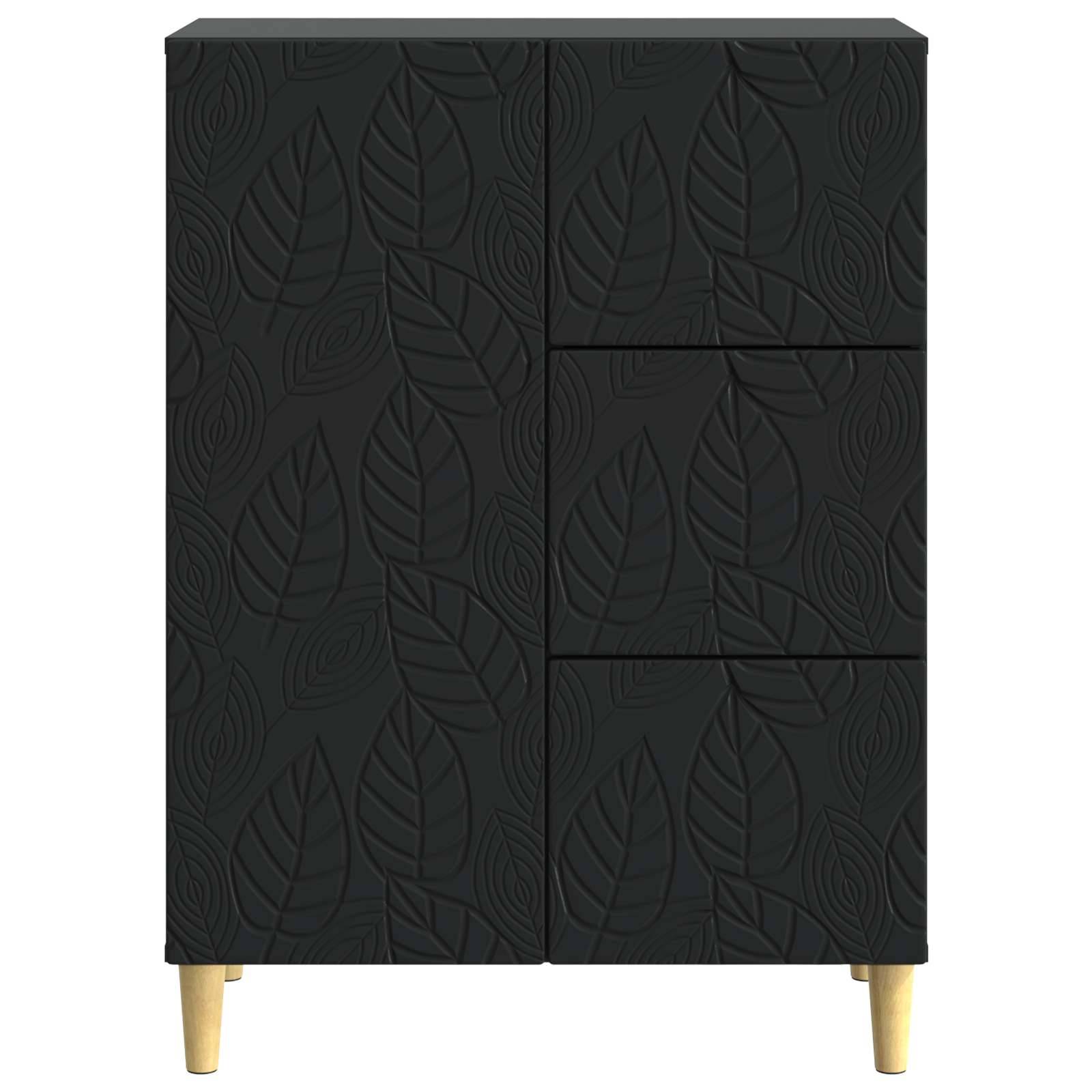 vidaXL Sideboard Schwarz 66 x 34,5 x 90 cm Holzwerkstoff