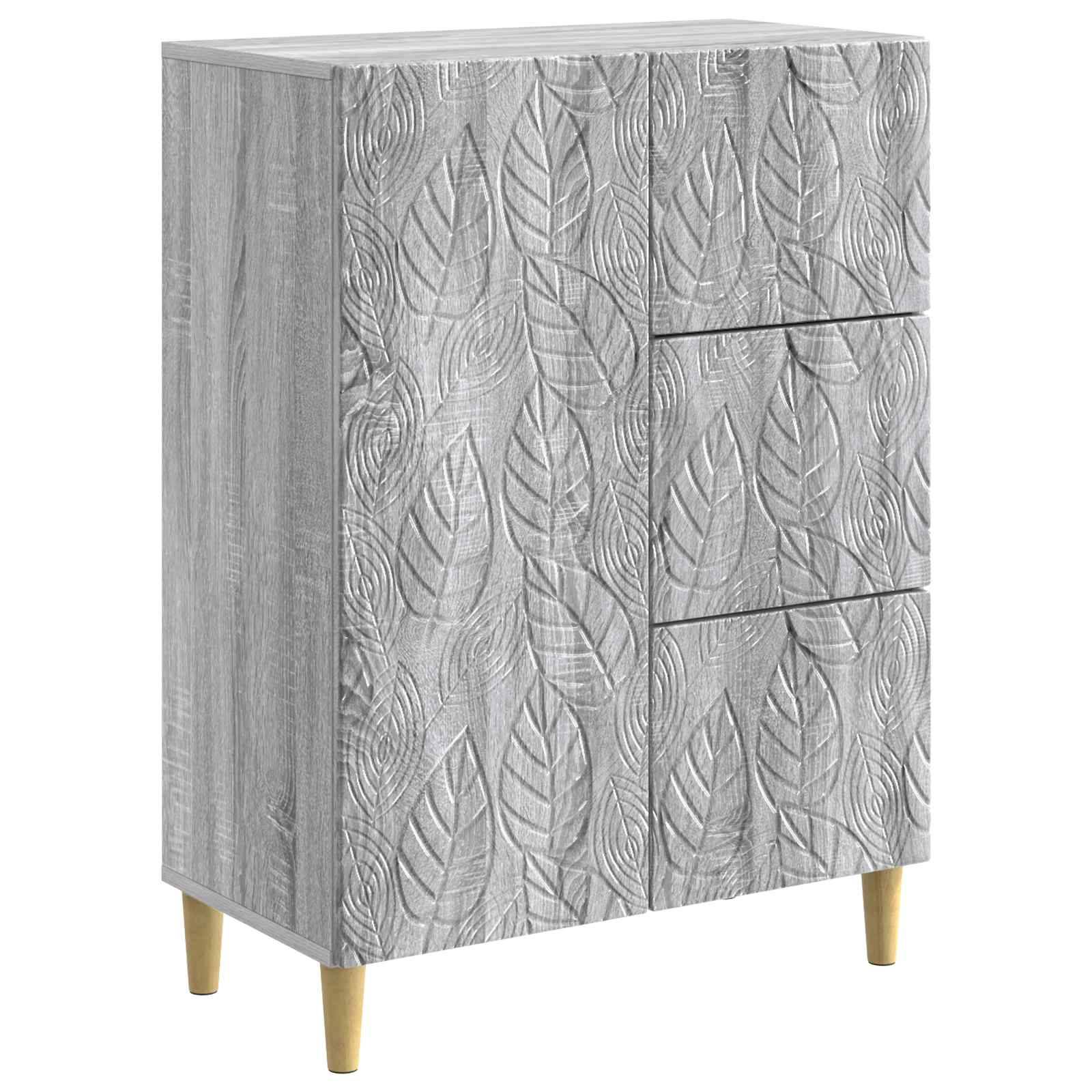 vidaXL Sideboard Grau Sonoma 66 x 34,5 x 90 cm Holzwerkstoff