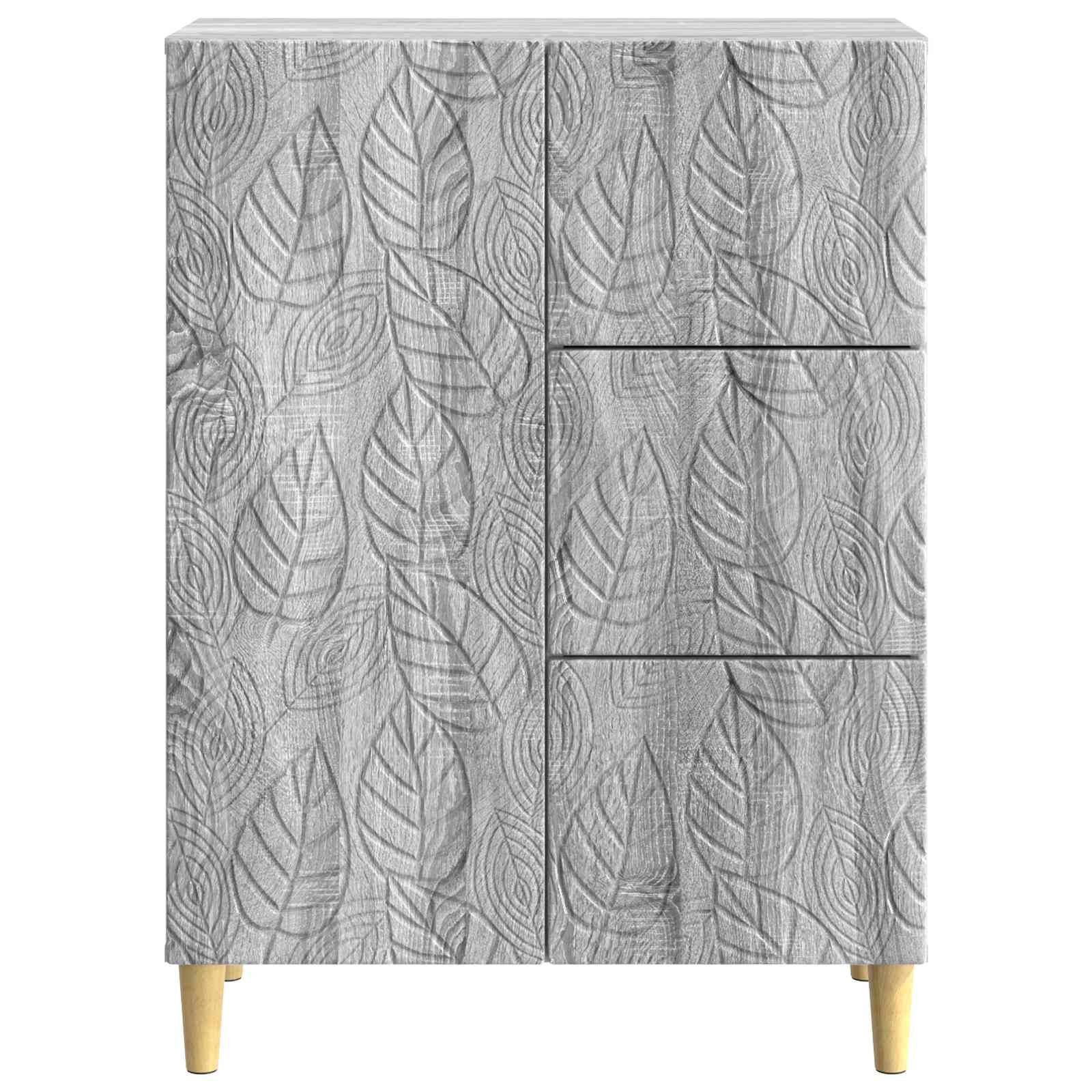 vidaXL Sideboard Grau Sonoma 66 x 34,5 x 90 cm Holzwerkstoff