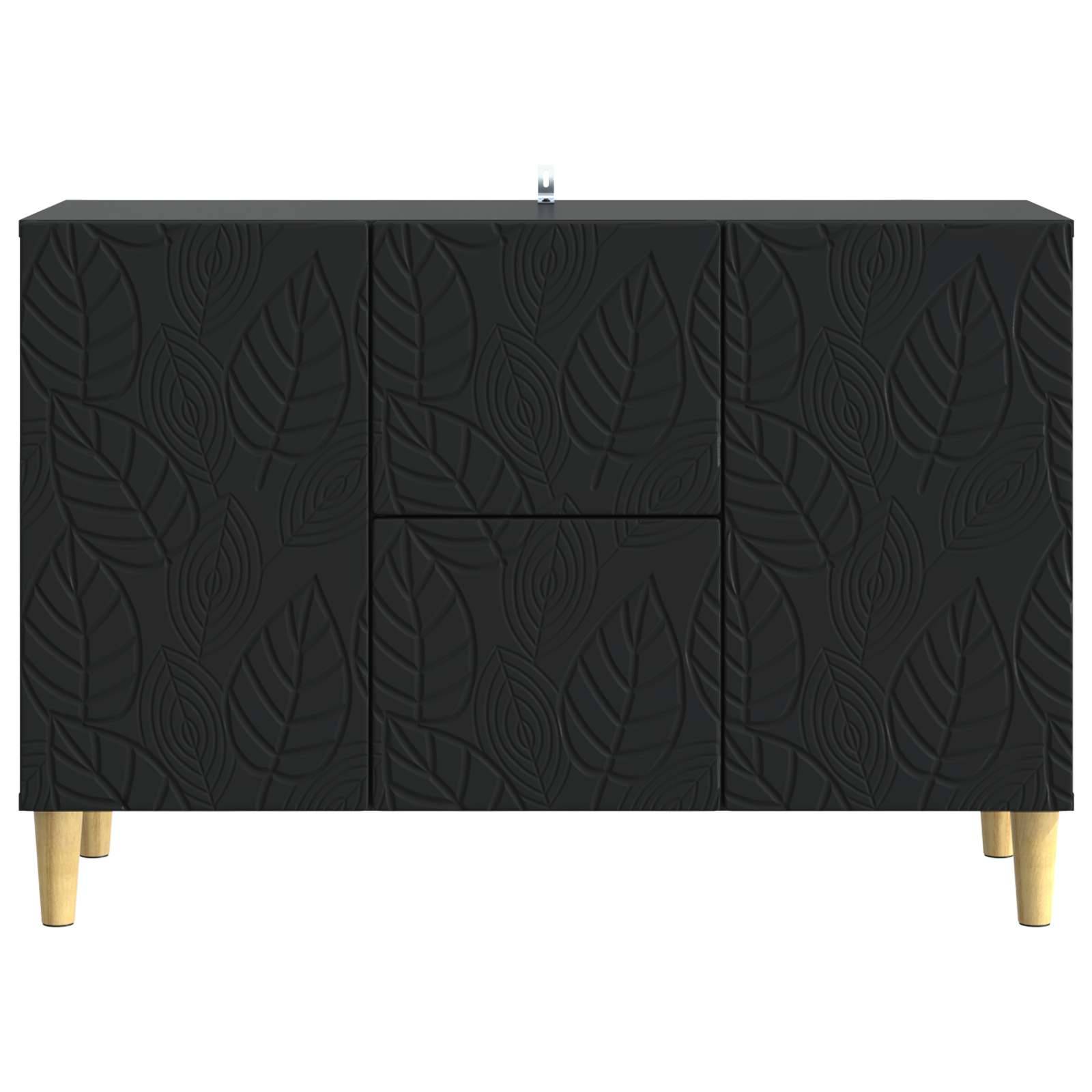 vidaXL Sideboard Schwarz 89 x 34,5 x 60 cm Holzwerkstoff
