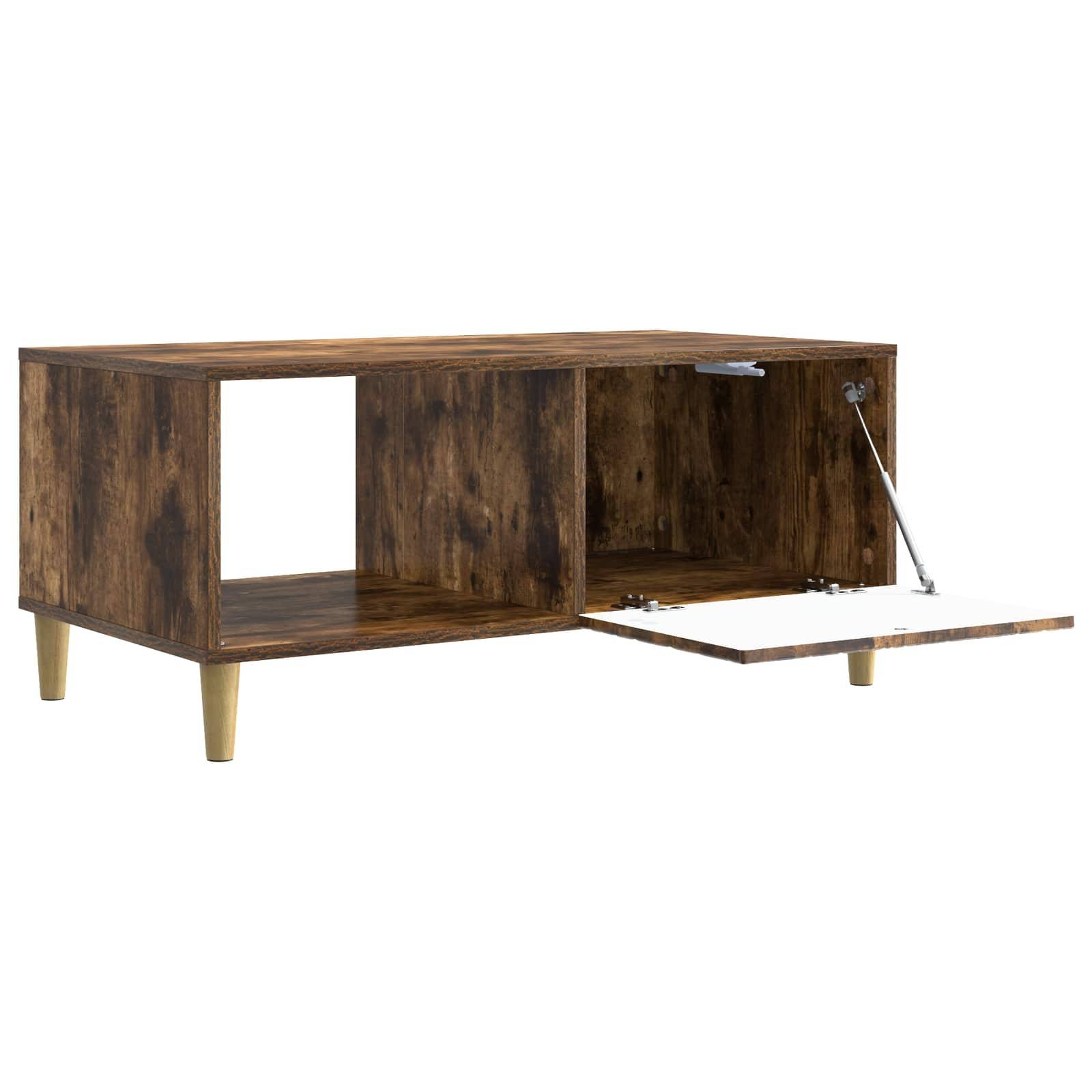 vidaXL Couchtisch Geräucherte Eiche 90 x 50 x 40 cm Holzwerkstoff