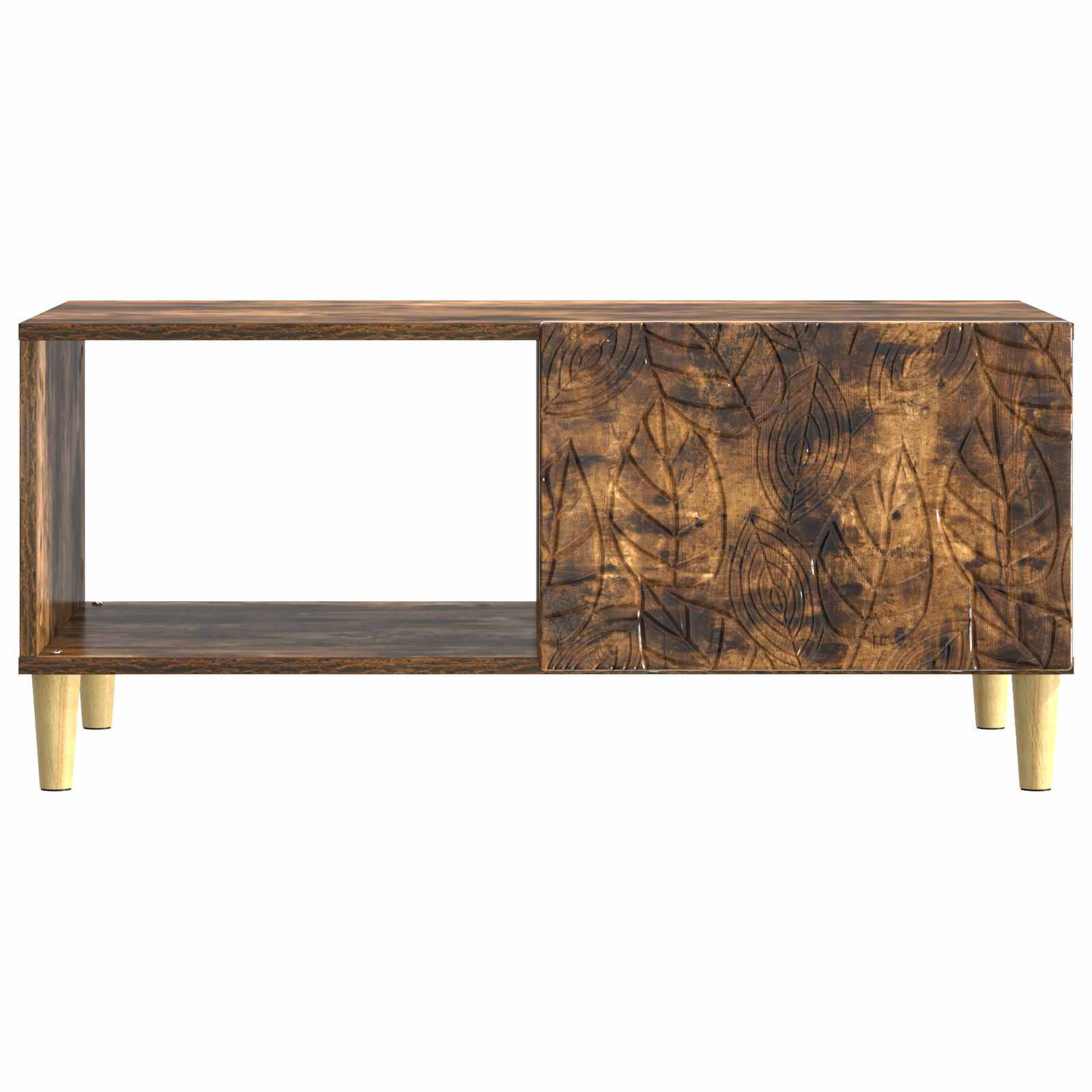 vidaXL Couchtisch Geräucherte Eiche 90 x 50 x 40 cm Holzwerkstoff