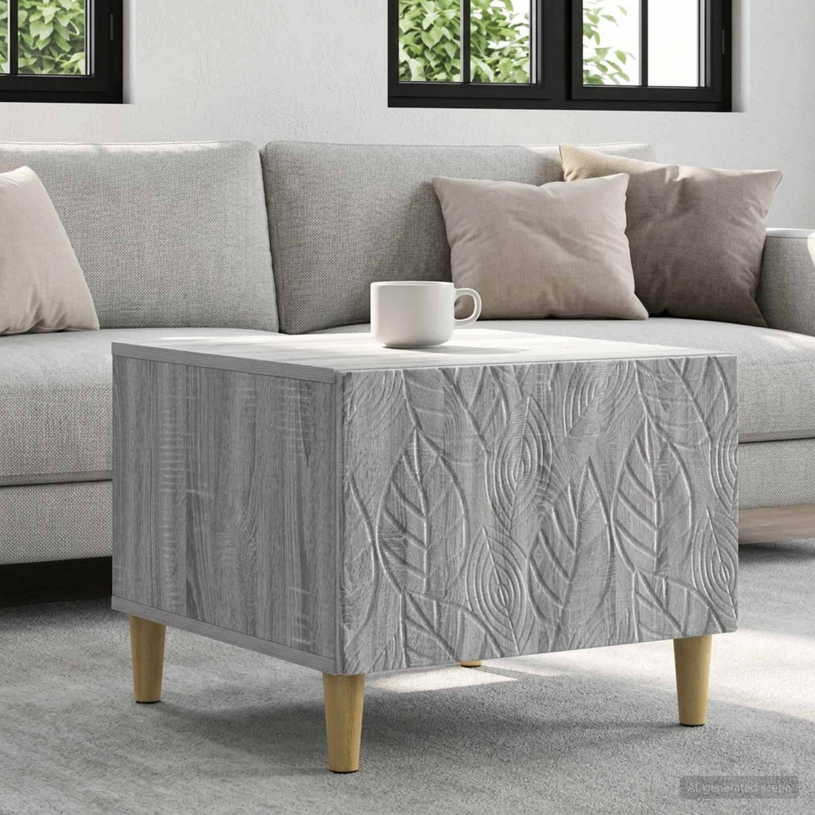 vidaXL Couchtisch Grau Sonoma 50 x 49 x 40 cm Holzwerkstoff