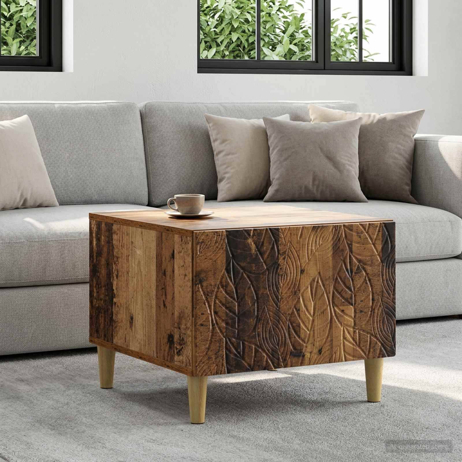 vidaXL Couchtisch Altholz 50 x 49 x 40 cm Holzwerkstoff