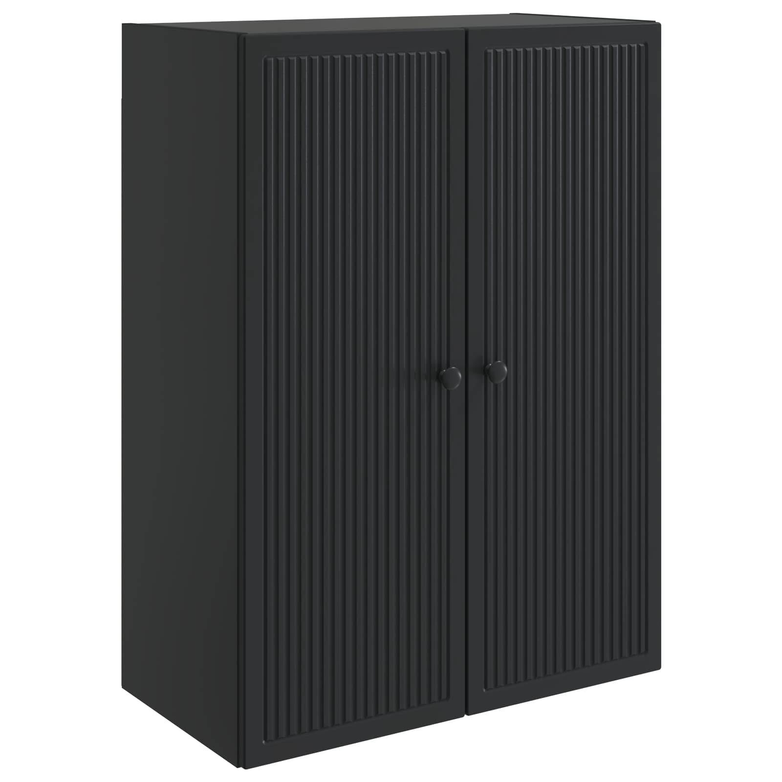 vidaXL Wandschrank Schwarz 66 x 34,5 x 90 cm Holzwerkstoff