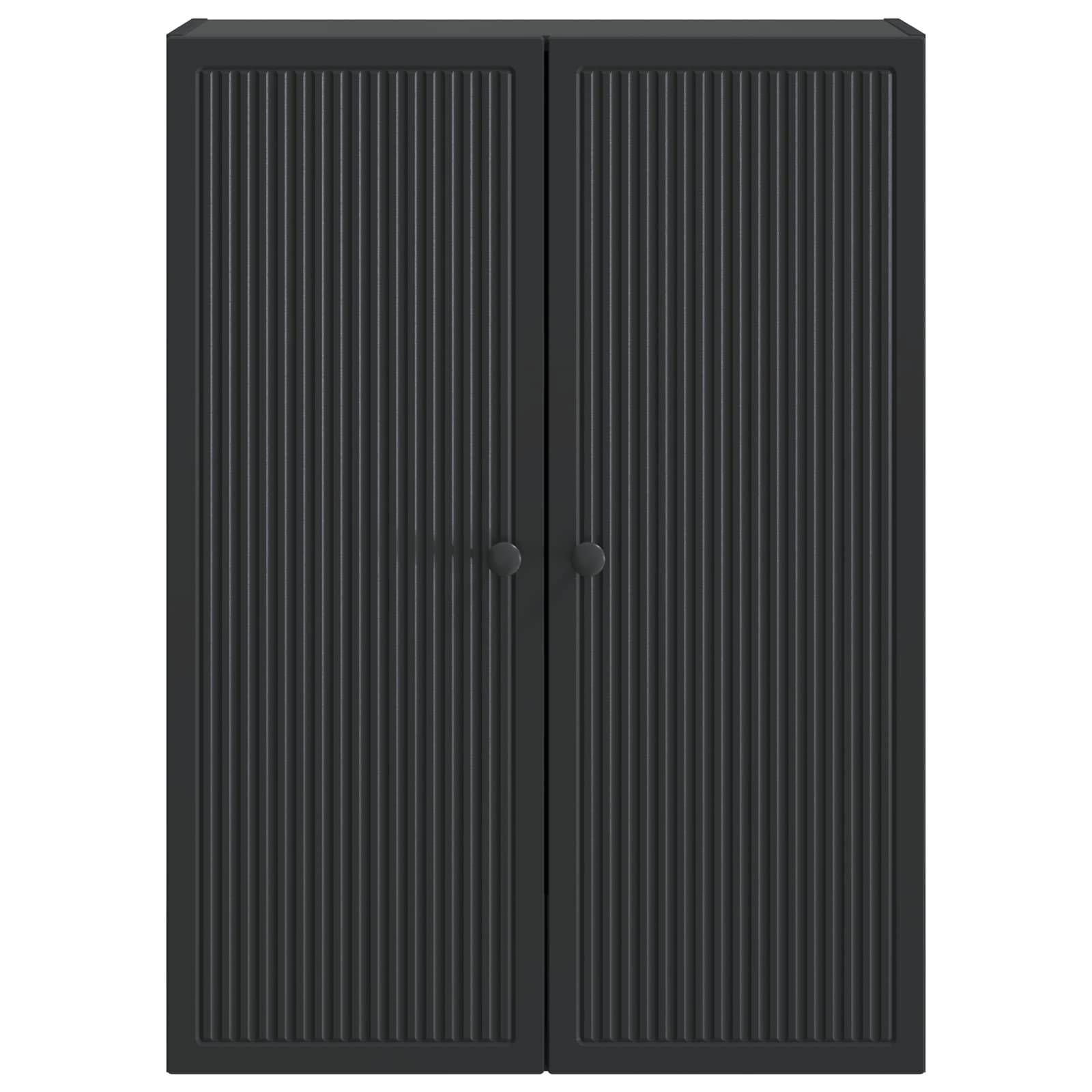 vidaXL Wandschrank Schwarz 66 x 34,5 x 90 cm Holzwerkstoff