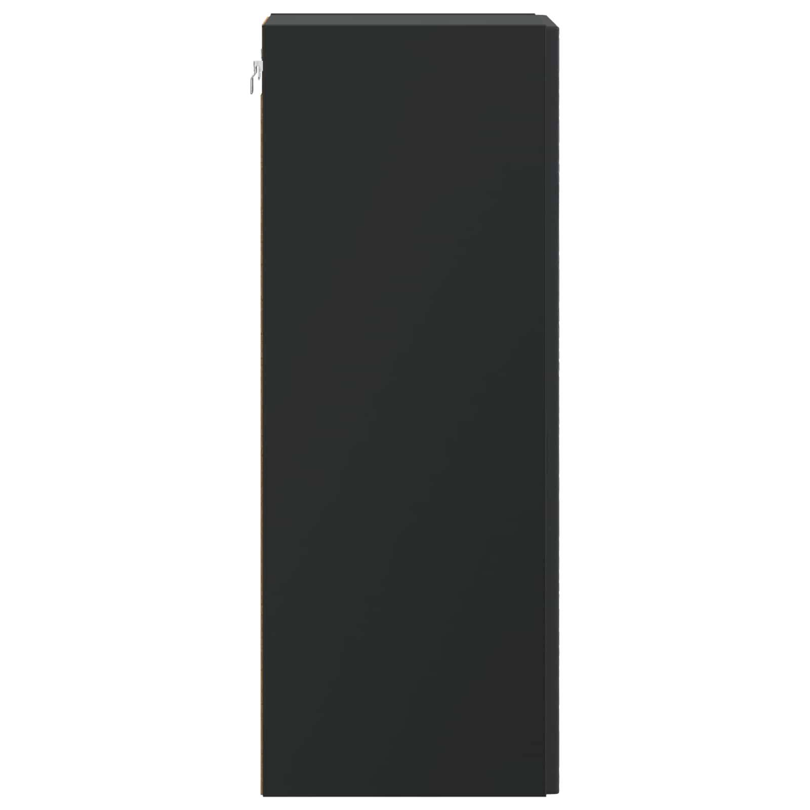 vidaXL Wandschrank Schwarz 66 x 34,5 x 90 cm Holzwerkstoff