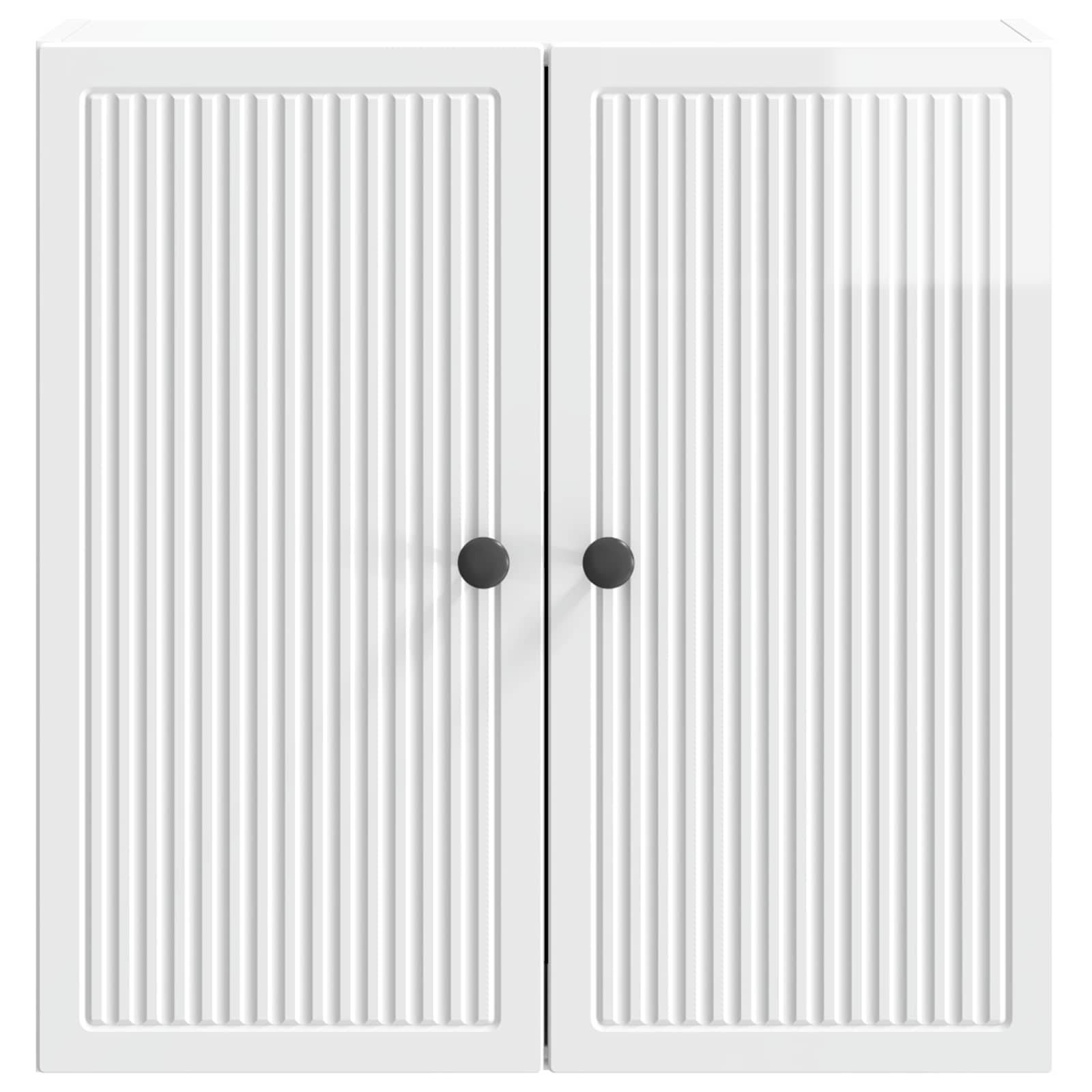 vidaXL Wandschrank Hochglanz Weiß 59 x 31 x 60 cm Holzwerkstoff