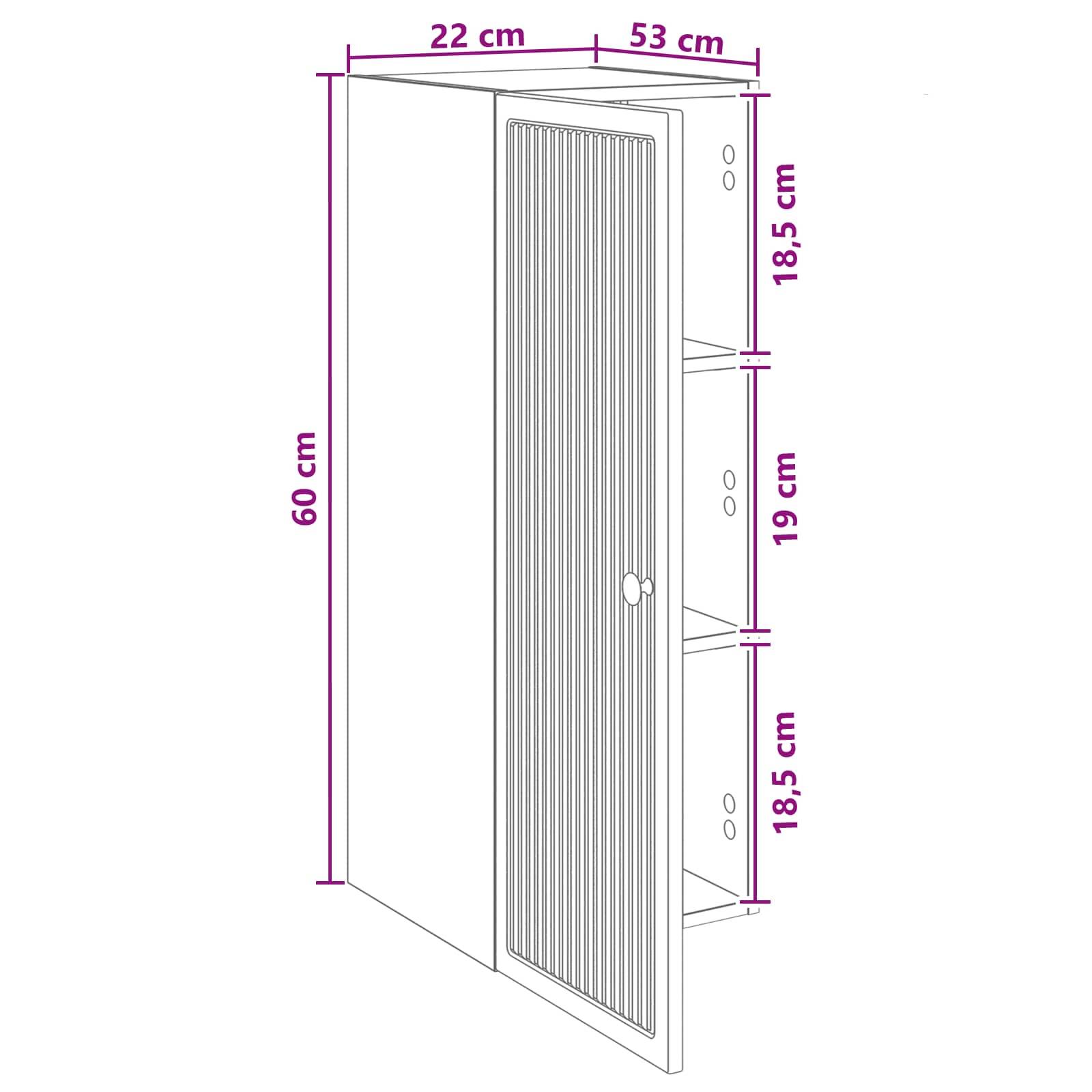 vidaXL Wandschrank Sonoma-Eiche 33 x 34,5 x 90 cm Holzwerkstoff