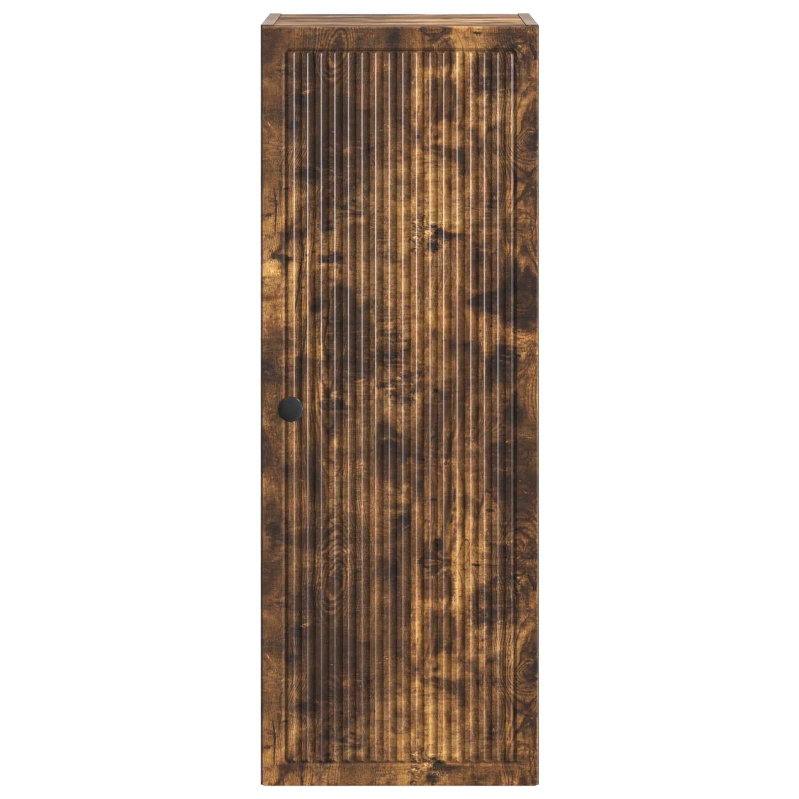 vidaXL Wandschrank Geräucherte Eiche 33 x 34,5 x 90 cm Holzwerkstoff