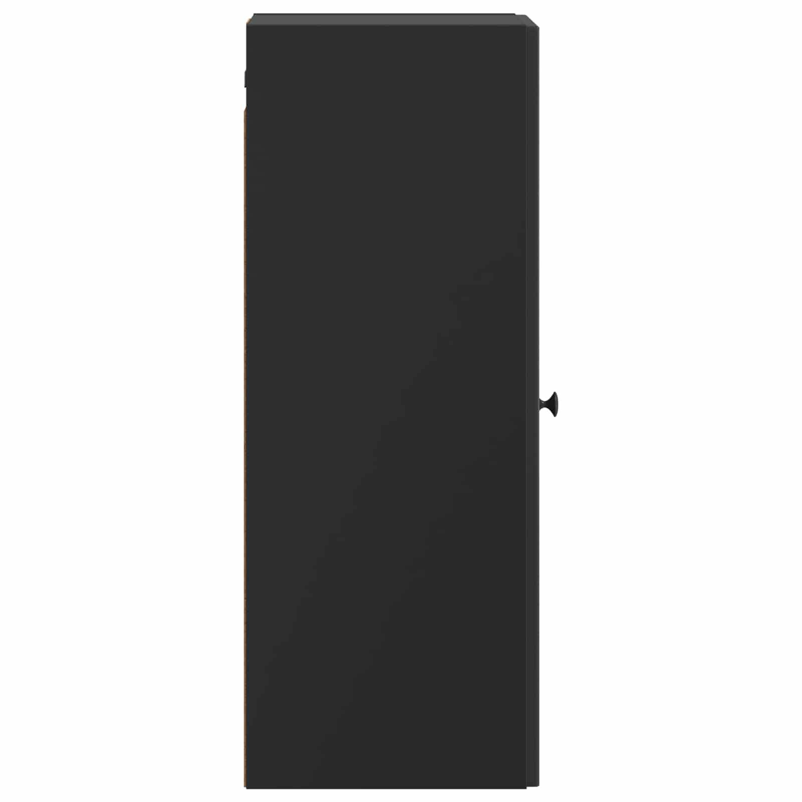 vidaXL Wandschrank Schwarz 33 x 34,5 x 90 cm Holzwerkstoff