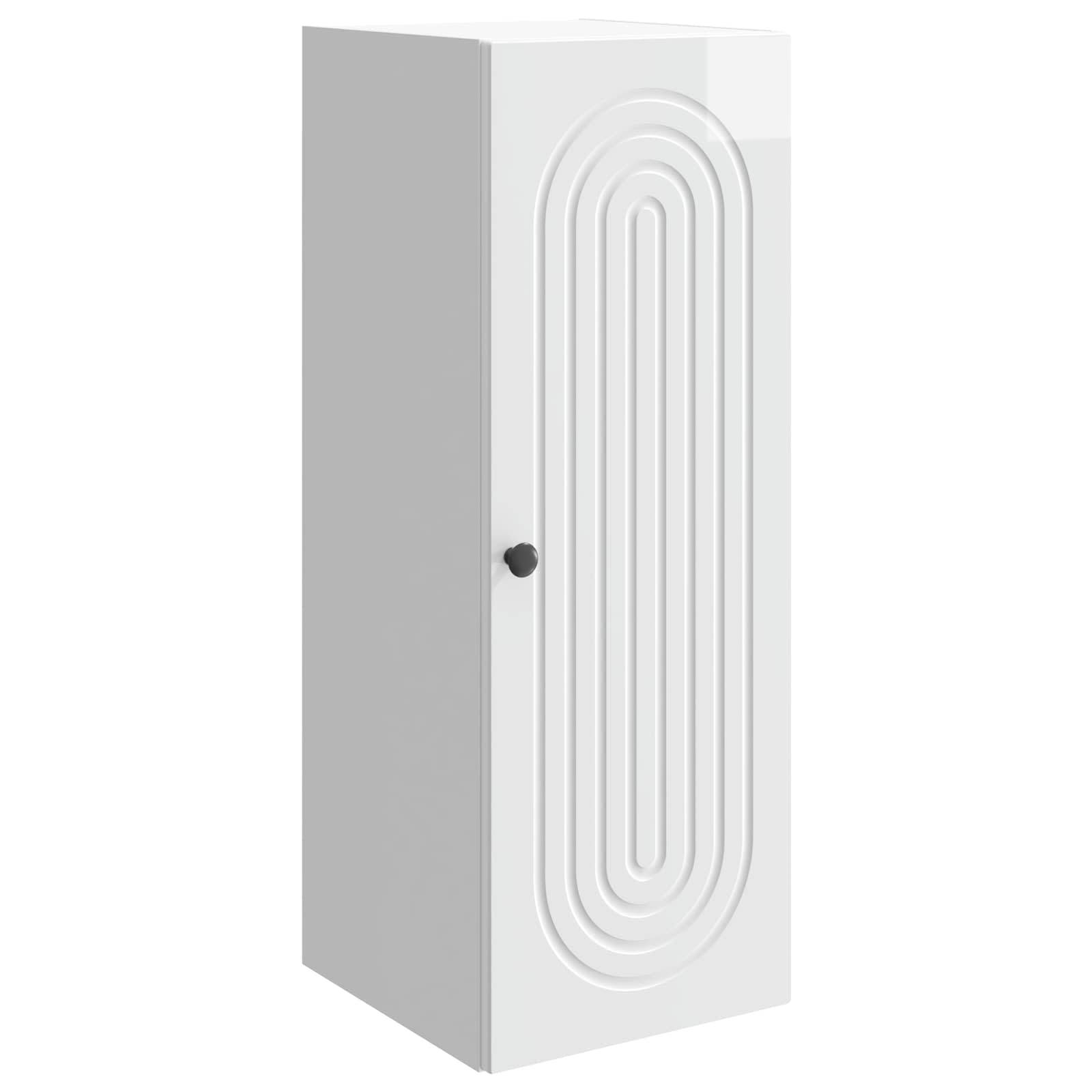 vidaXL Wandschrank Hochglanz Weiß 33 x 34,5 x 90 cm Holzwerkstoff