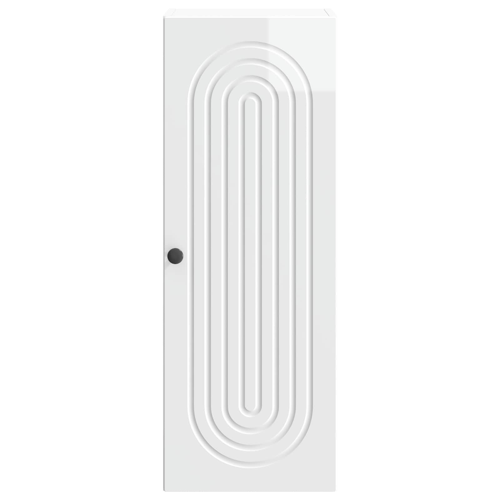 vidaXL Wandschrank Hochglanz Weiß 33 x 34,5 x 90 cm Holzwerkstoff
