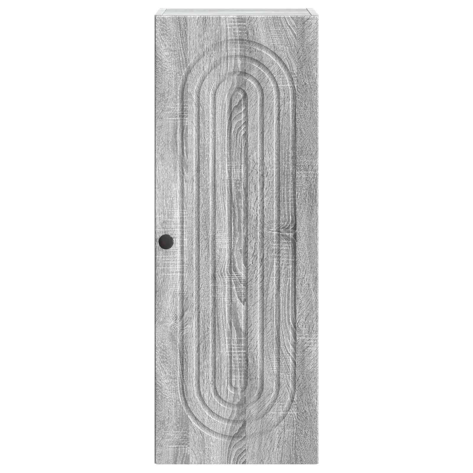 vidaXL Wandschrank Grau Sonoma 33 x 34,5 x 90 cm Holzwerkstoff