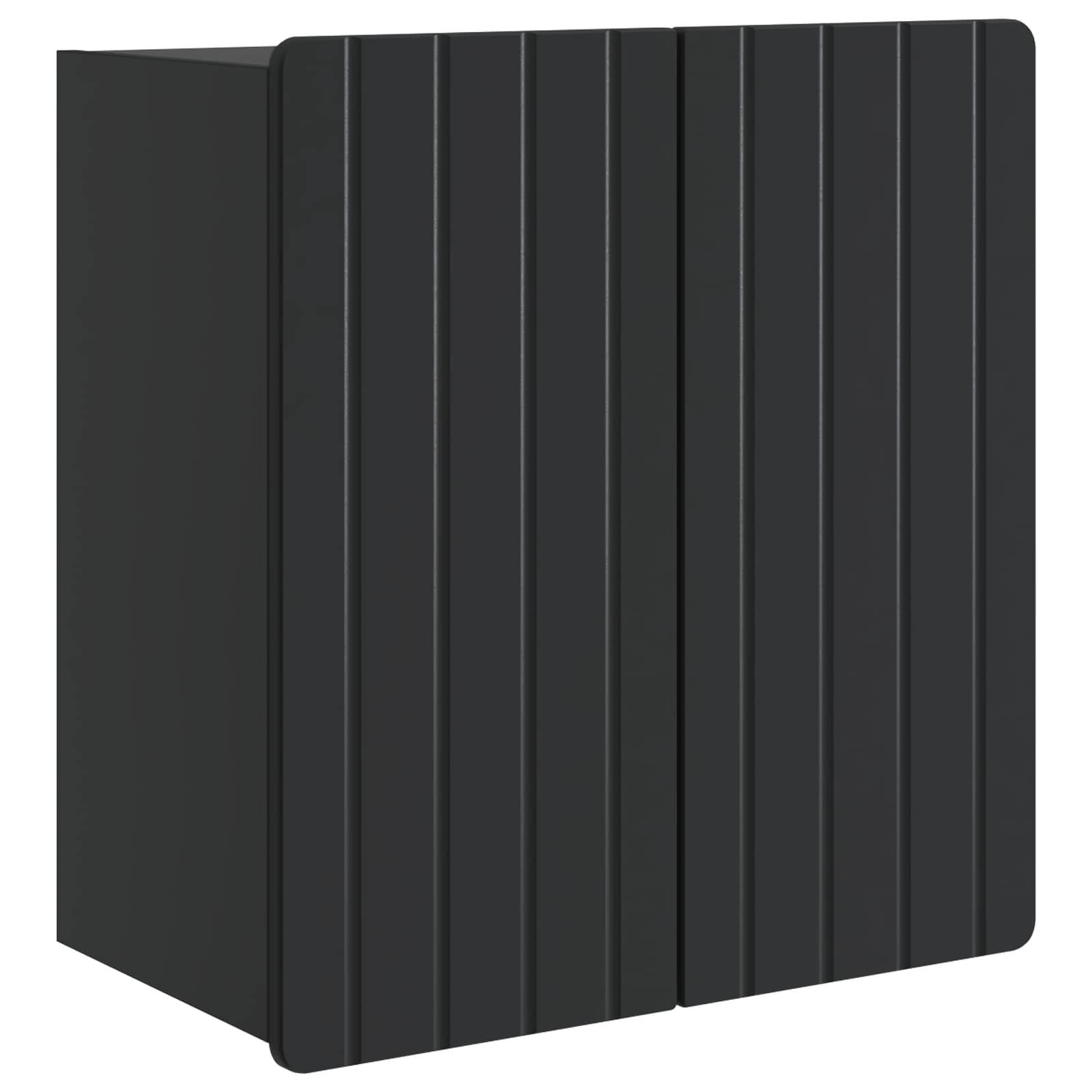 vidaXL Wandschrank Schwarz 59 x 31 x 64 cm Holzwerkstoff