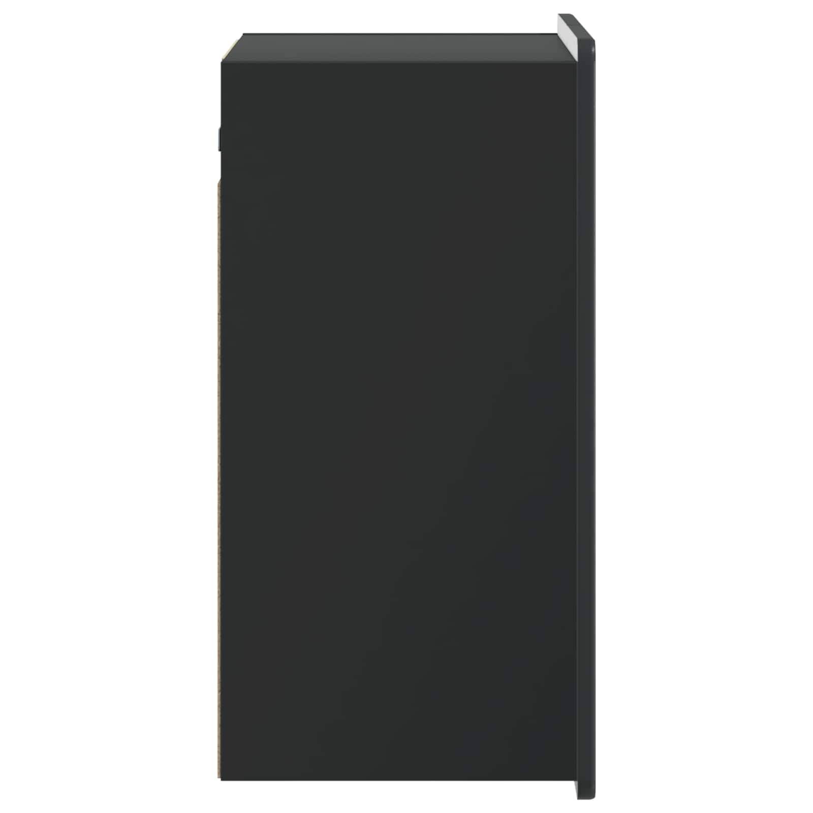 vidaXL Wandschrank Schwarz 59 x 31 x 64 cm Holzwerkstoff
