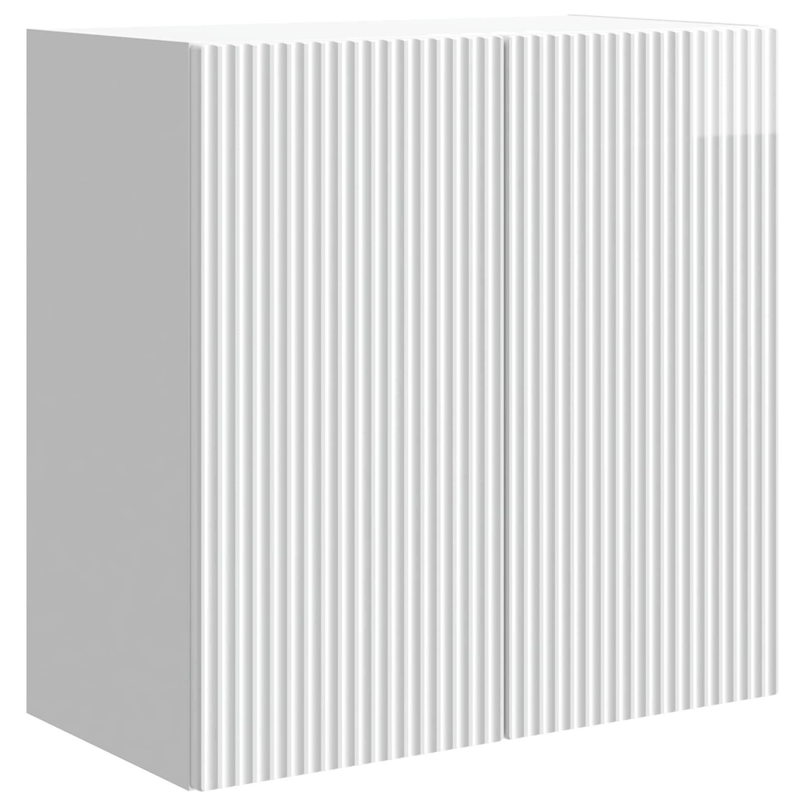 vidaXL Wandschrank Hochglanz Weiß 59 x 31 x 60 cm Holzwerkstoff