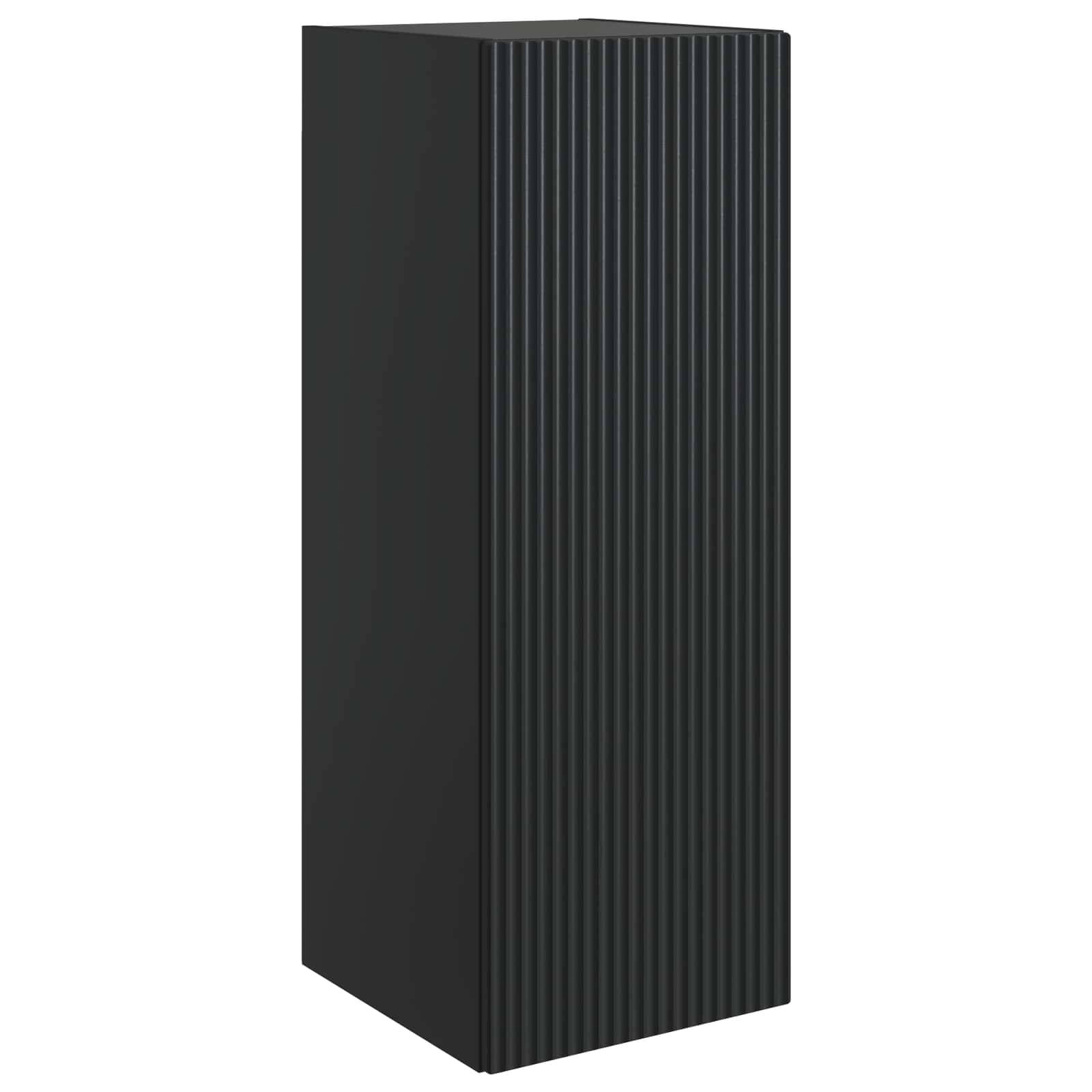 vidaXL Wandschrank Schwarz 33 x 34,5 x 90 cm Holzwerkstoff