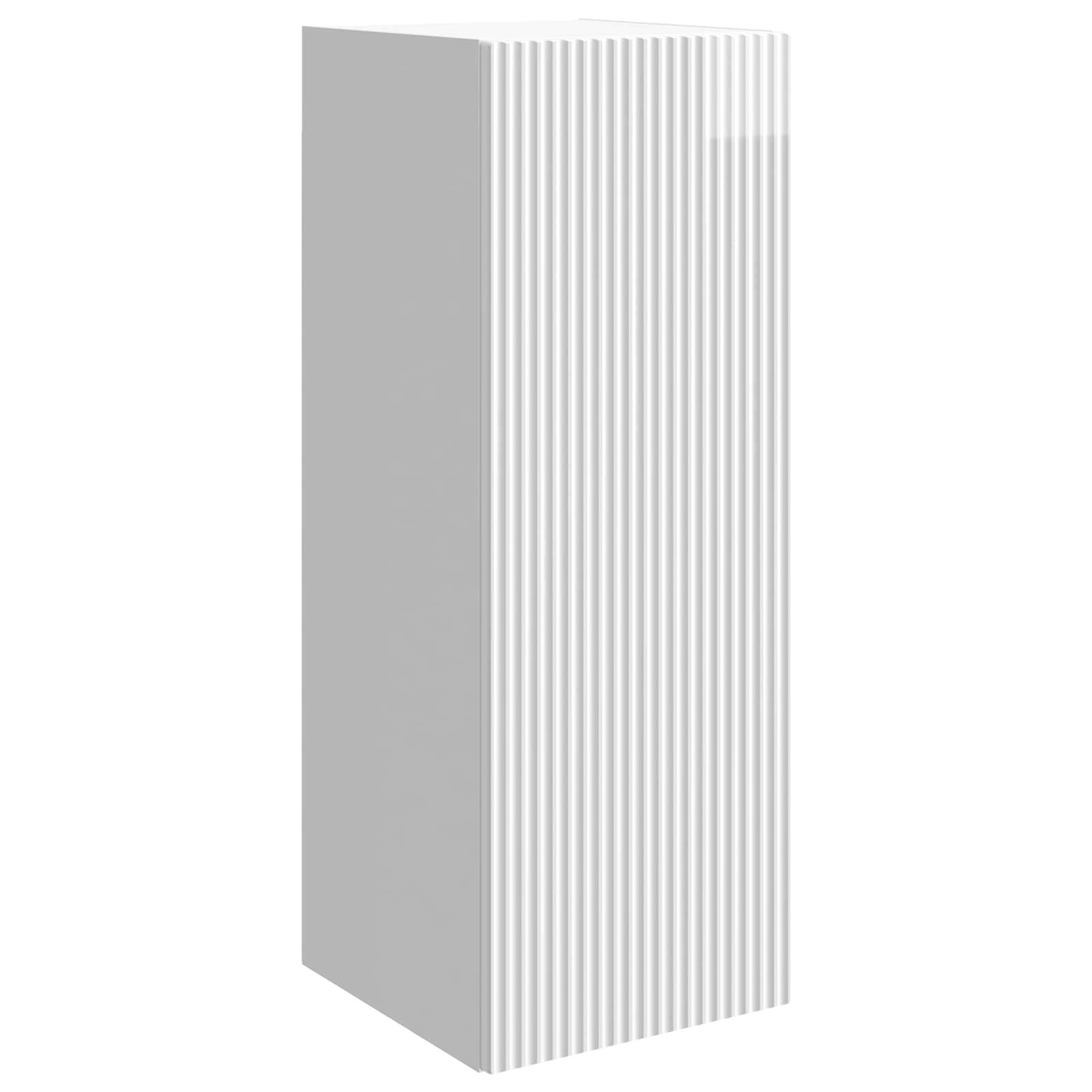 vidaXL Wandschrank Hochglanz Weiß 33 x 34,5 x 90 cm Holzwerkstoff