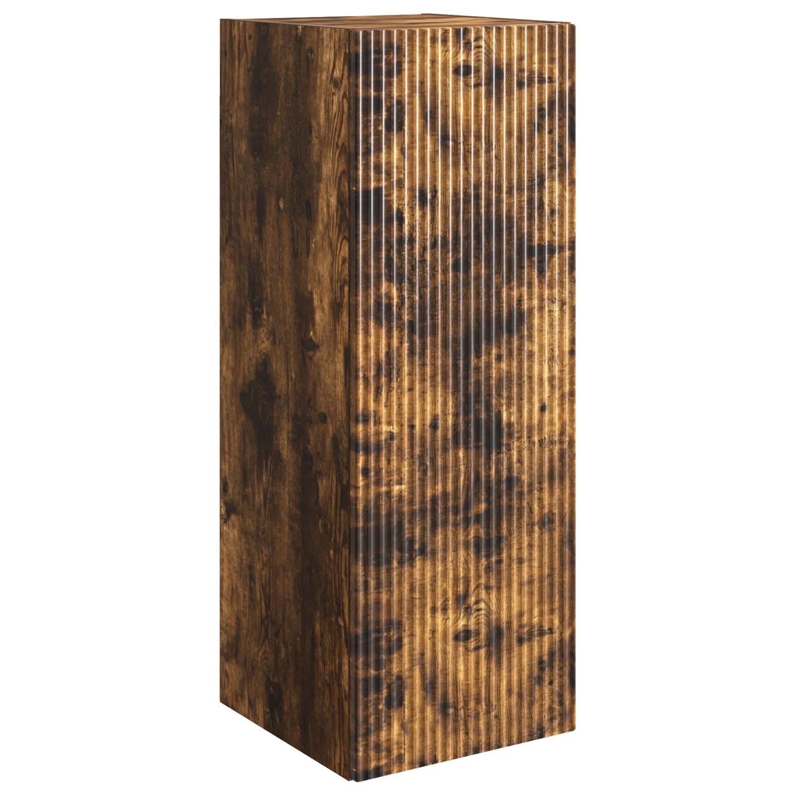 vidaXL Wandschrank Geräucherte Eiche 33 x 34,5 x 90 cm Holzwerkstoff